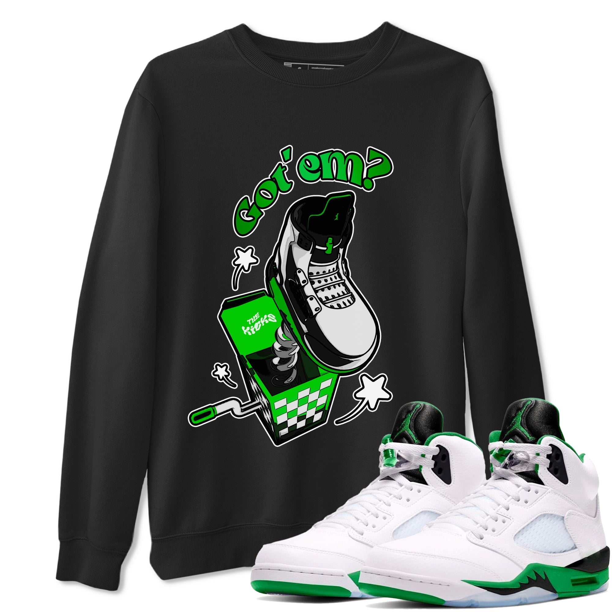 Shoe In The Box snkmatch Tee - Air Jordan 5 Lucky Green