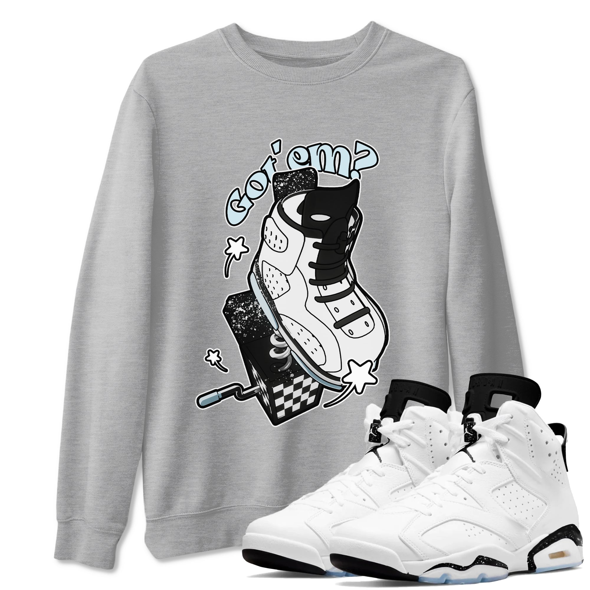 Shoe In The Box snkmatch Tees - Air Jordan 6 White Black