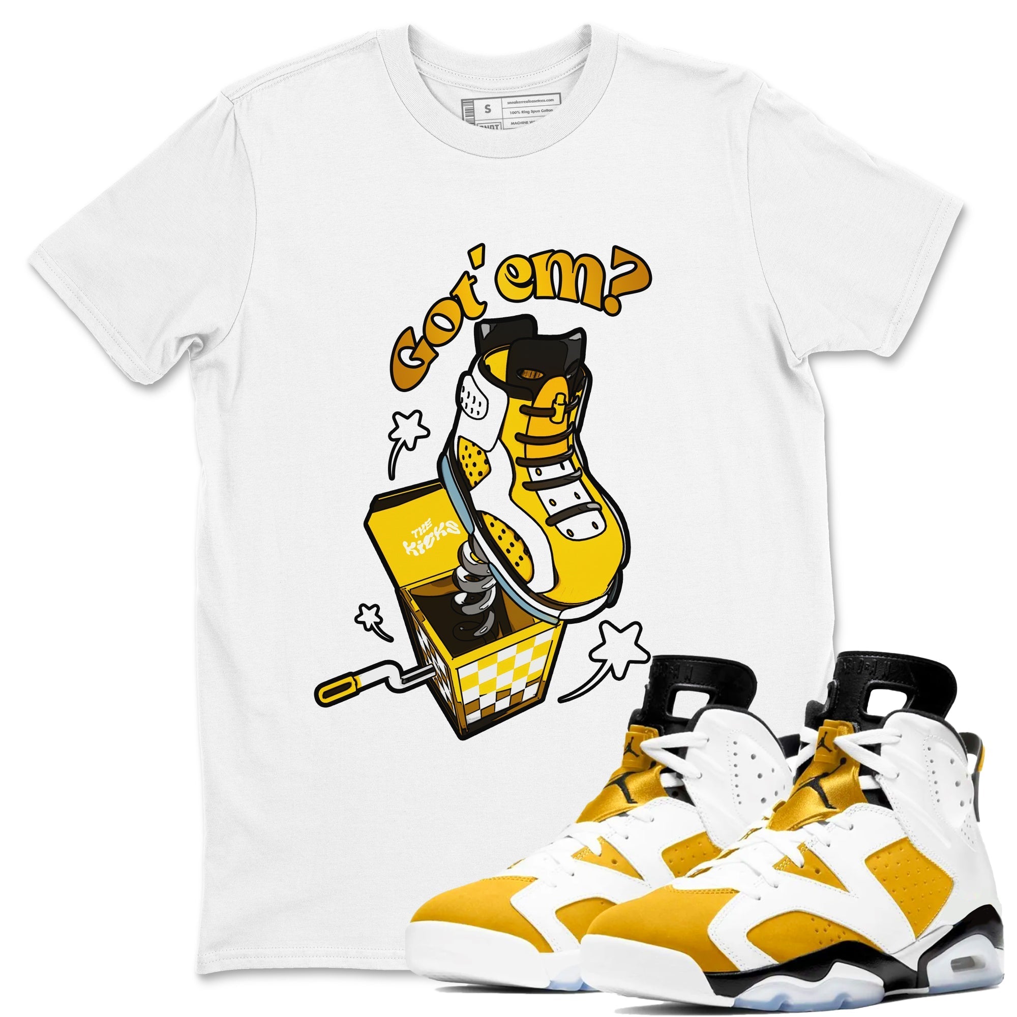 Shoe In The Box snkmatch Tee - Air Jordan 6 Yellow Ochre