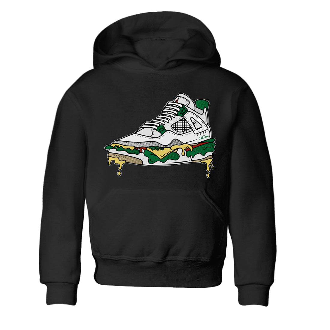Shoe Sandwich Kids Tops - Air Jordan 4 Pine Green SB