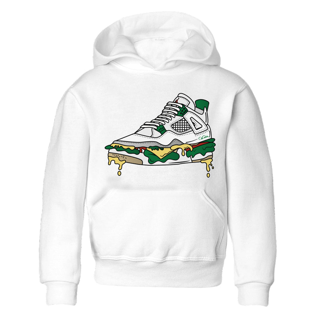 Shoe Sandwich Kids Tops - Air Jordan 4 Pine Green SB