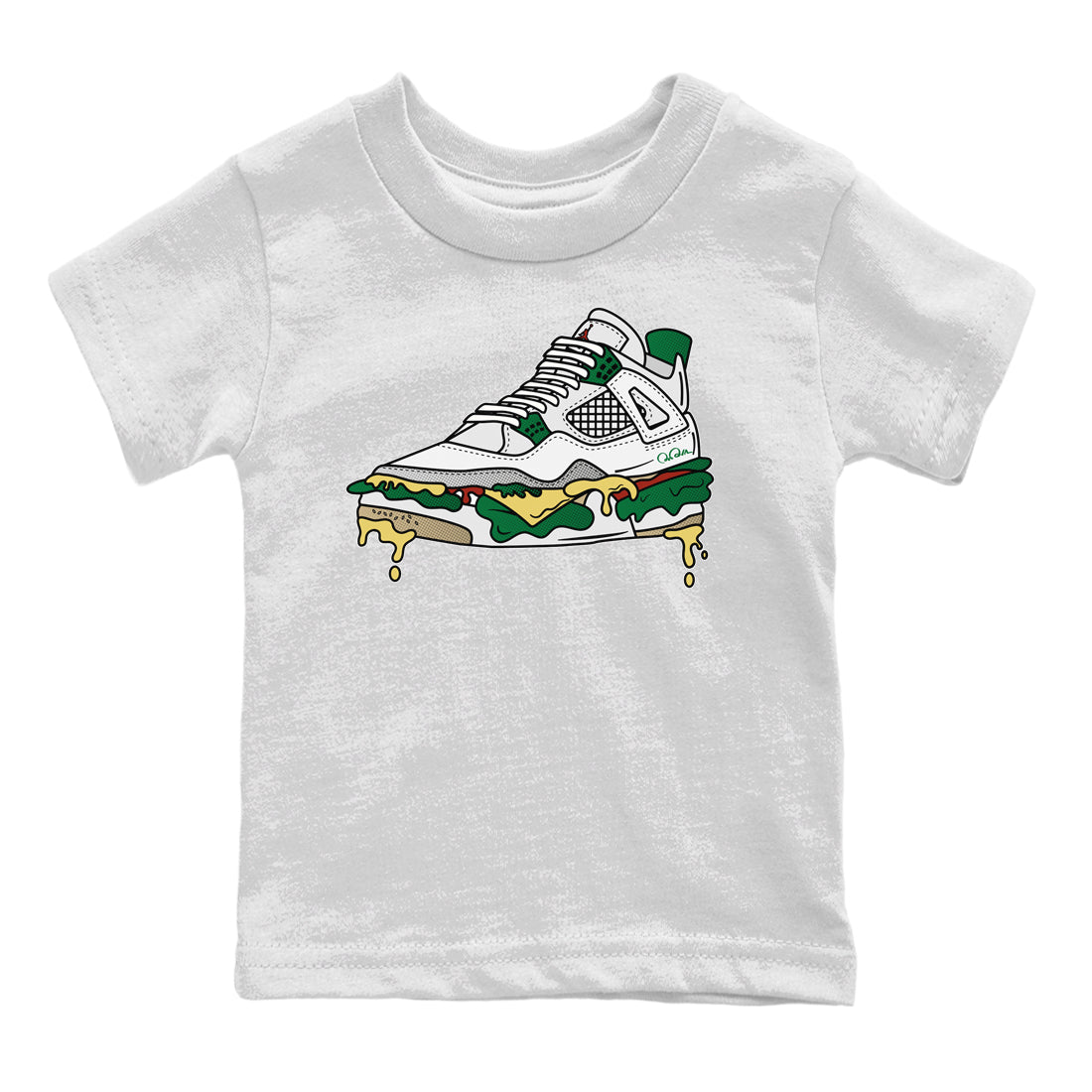 Shoe Sandwich Kids Tops - Air Jordan 4 Pine Green SB