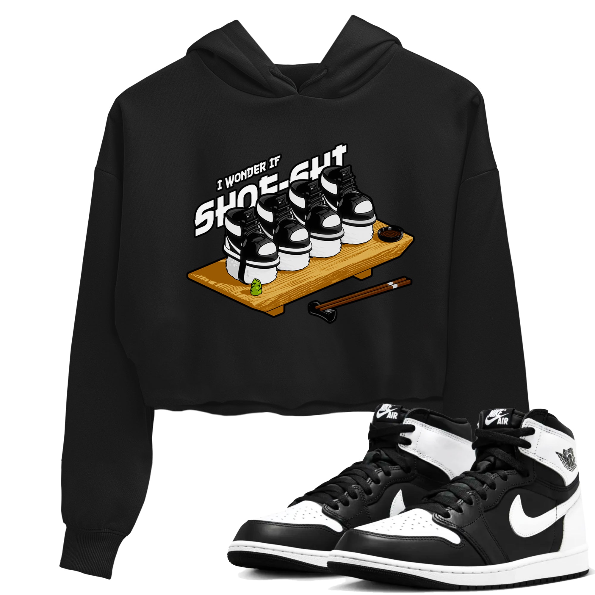 Shoe-Shi snkmatch Women's Top - Air Jordan 1 Black White