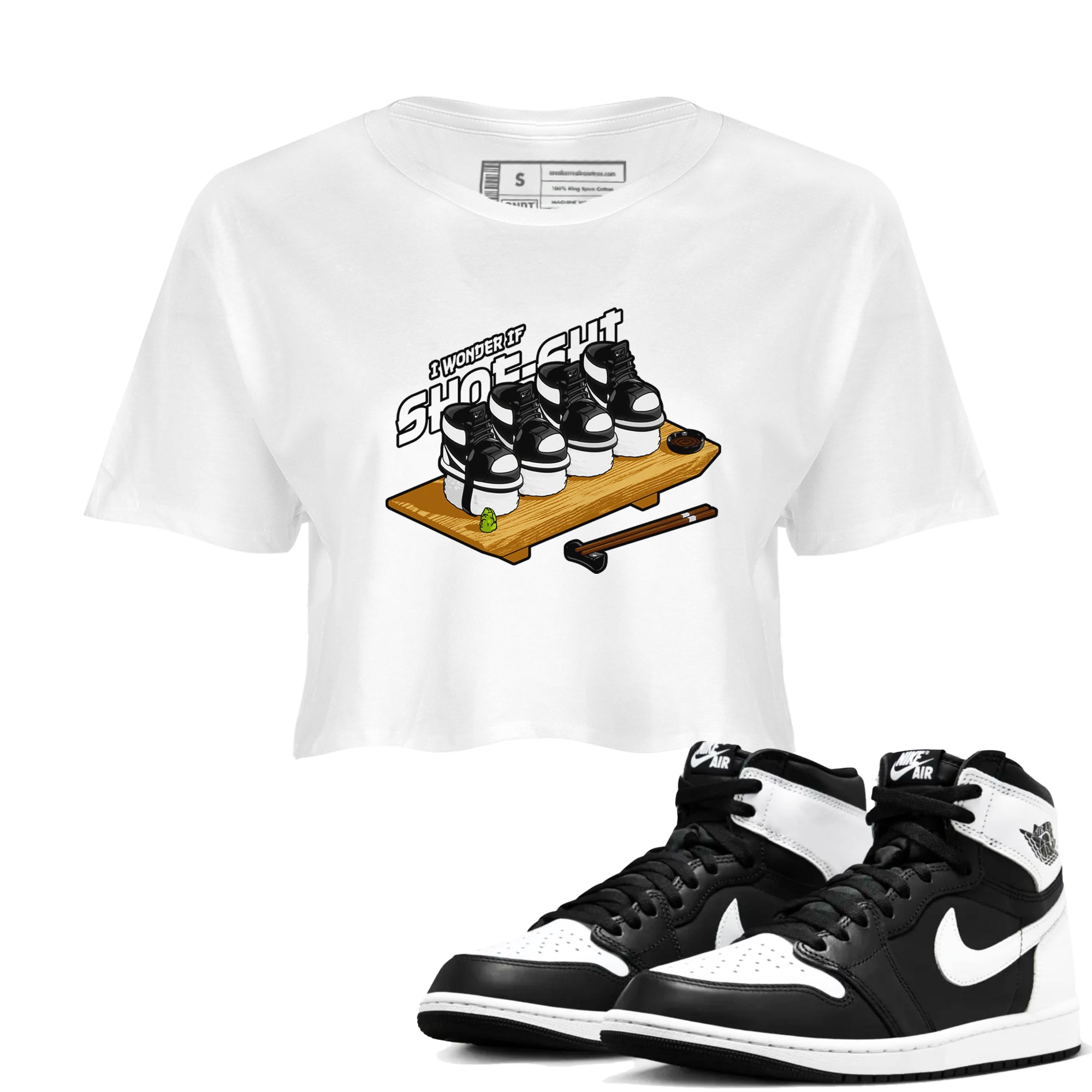 Shoe-Shi snkmatch Women's Top - Air Jordan 1 Black White