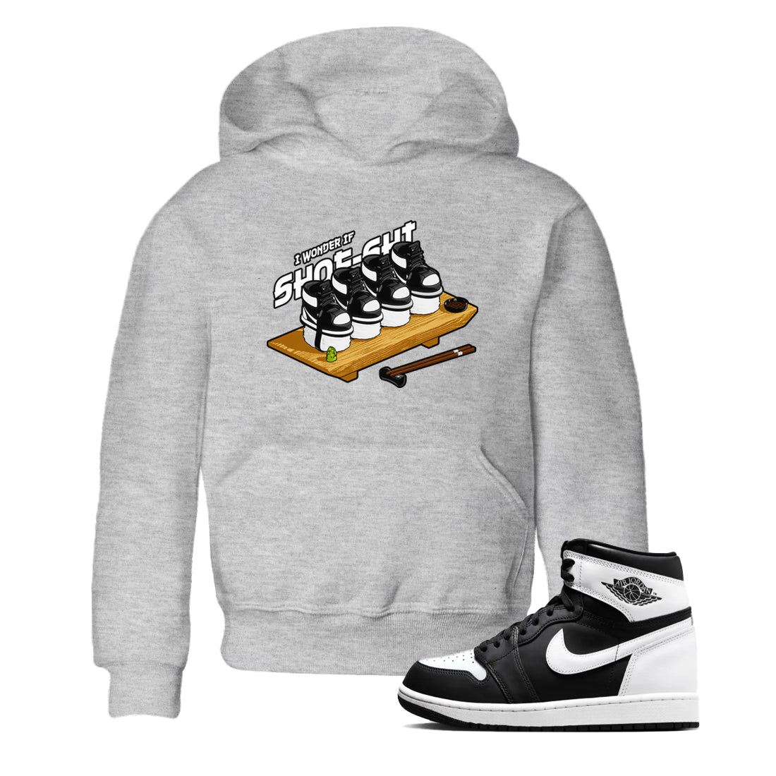 Shoe-Shi snkmatch Tees Kids - Air Jordan 1 Black White