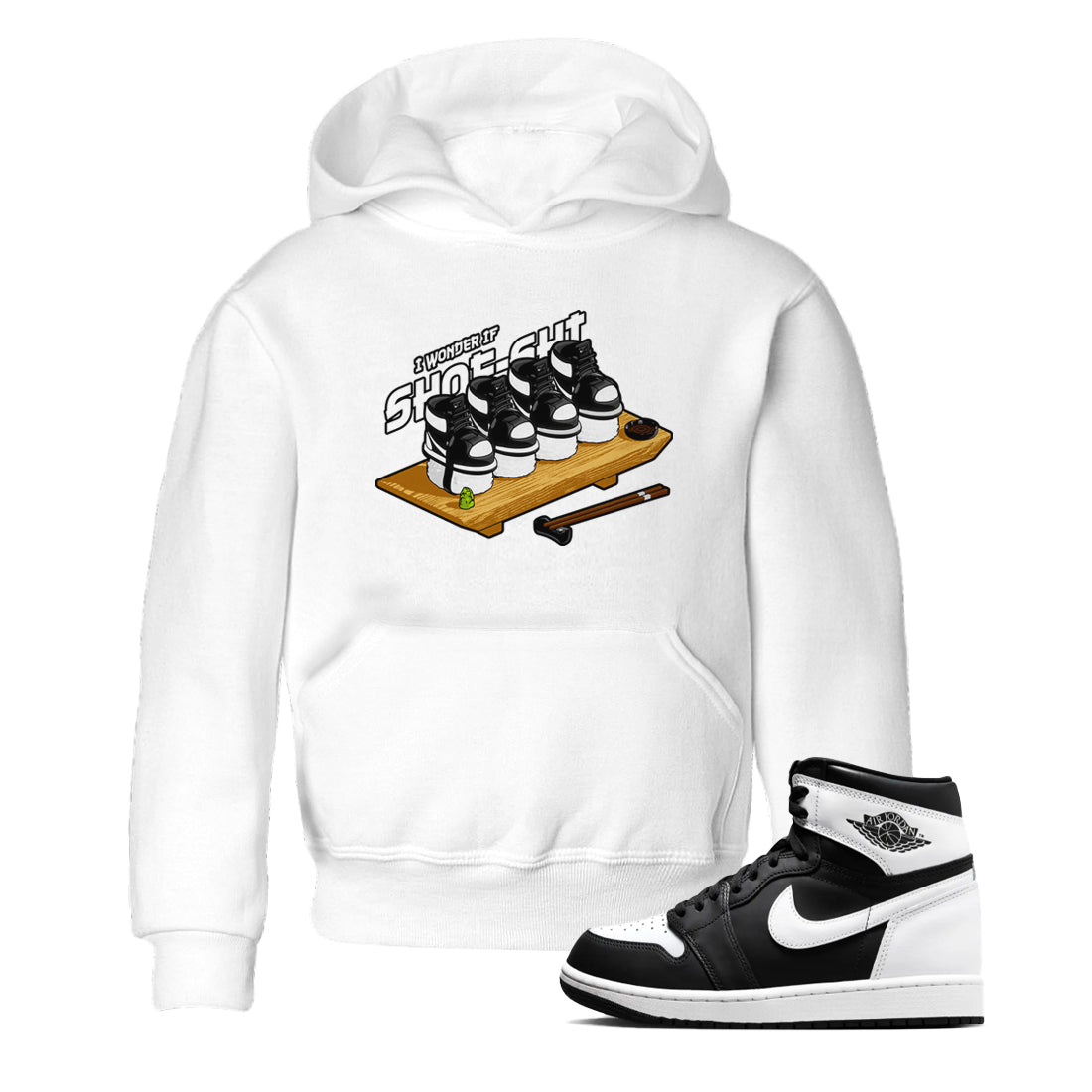 Shoe-Shi snkmatch Tees Kids - Air Jordan 1 Black White