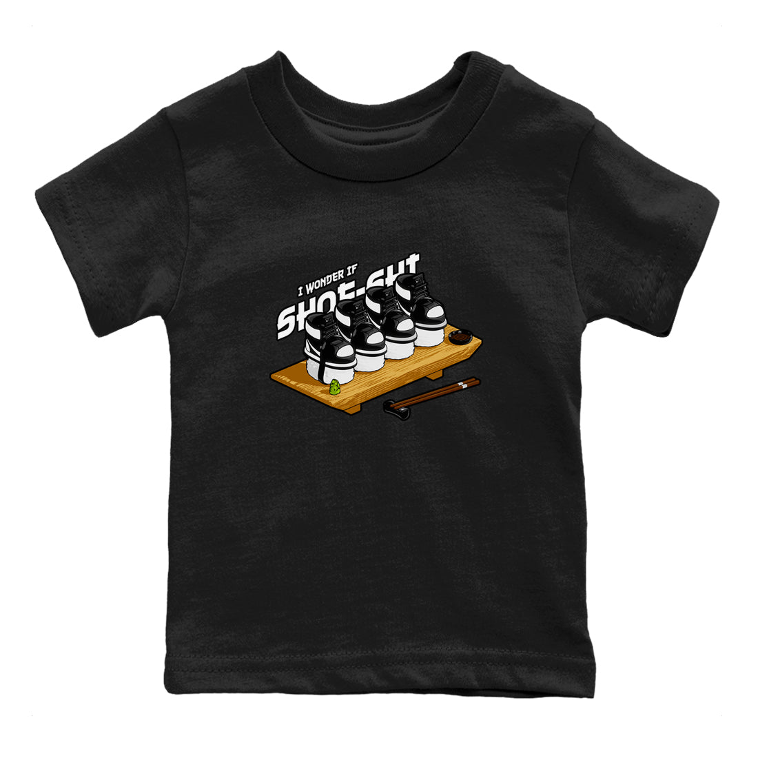 Shoe-Shi snkmatch Tees Kids - Air Jordan 1 Black White