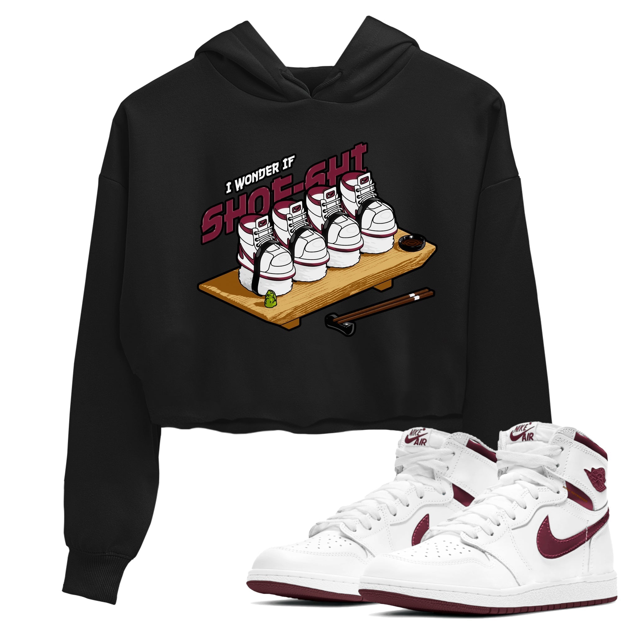 Shoe-Shi snkmatch Women's Top - Air Jordan 1 Metallic Burgundy
