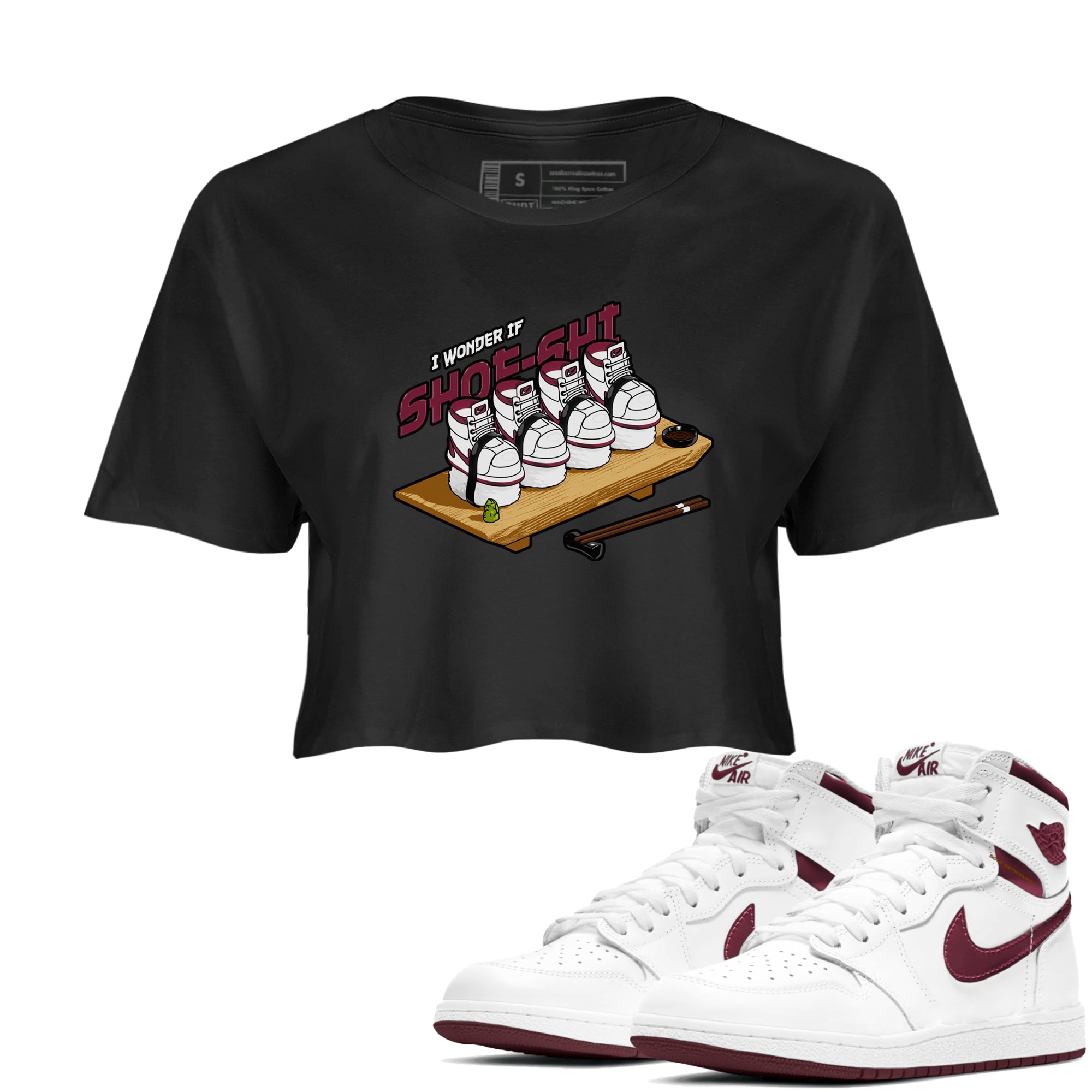 Shoe-Shi snkmatch Women's Top - Air Jordan 1 Metallic Burgundy