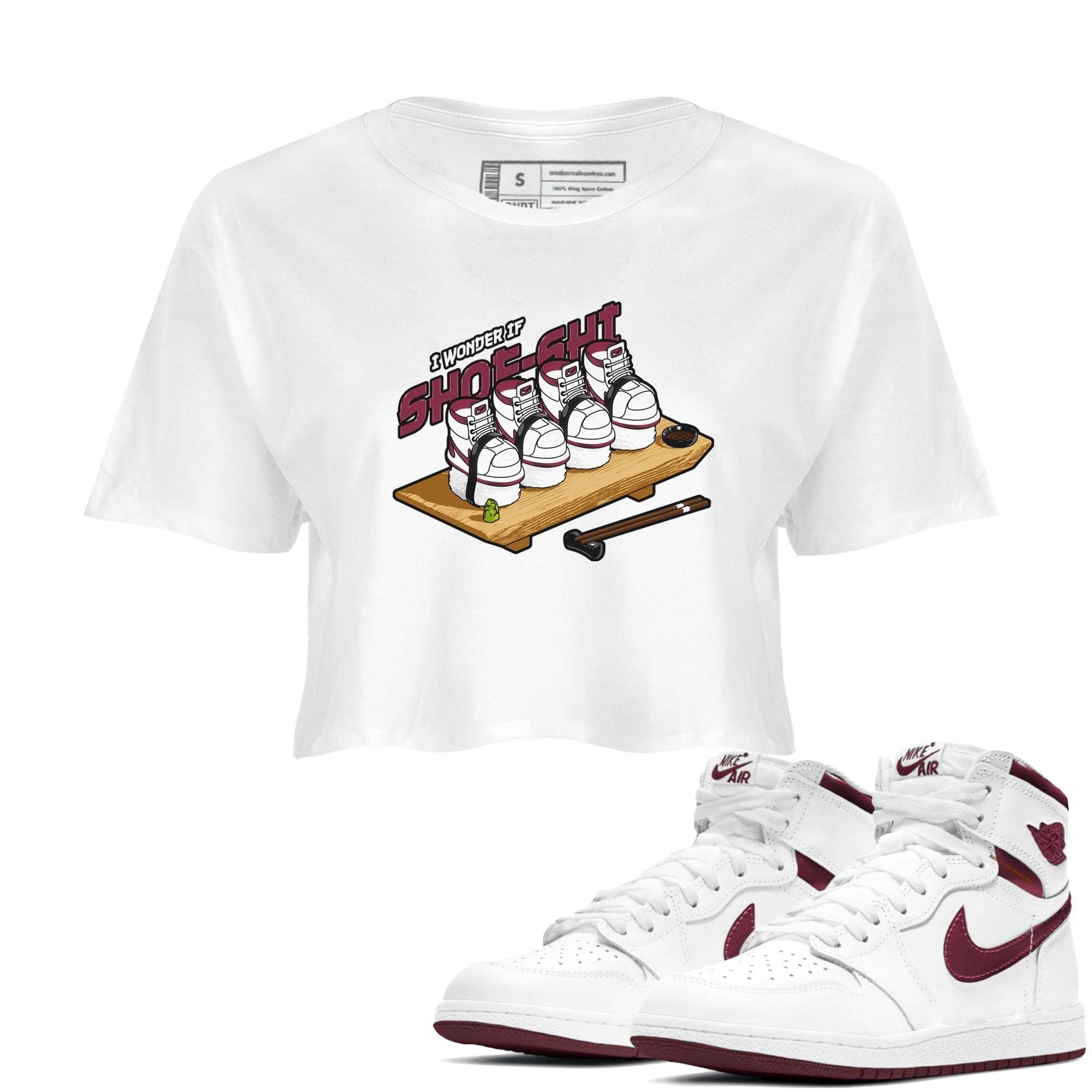 Shoe-Shi snkmatch Women's Top - Air Jordan 1 Metallic Burgundy