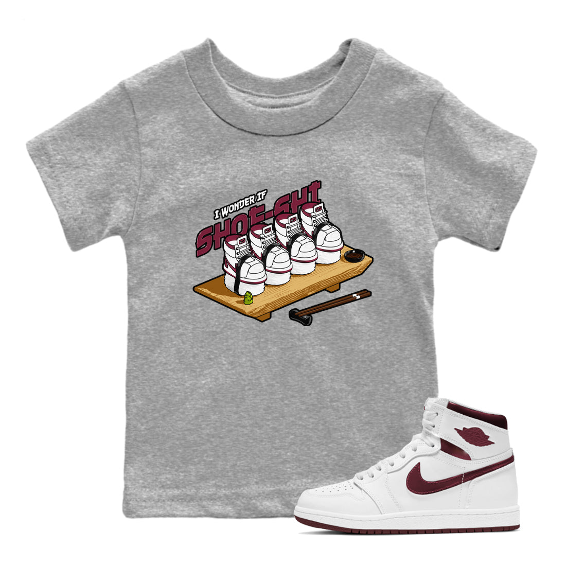 Shoe-Shi snkmatch Tee Kids - Air Jordan 1 Metallic Burgundy