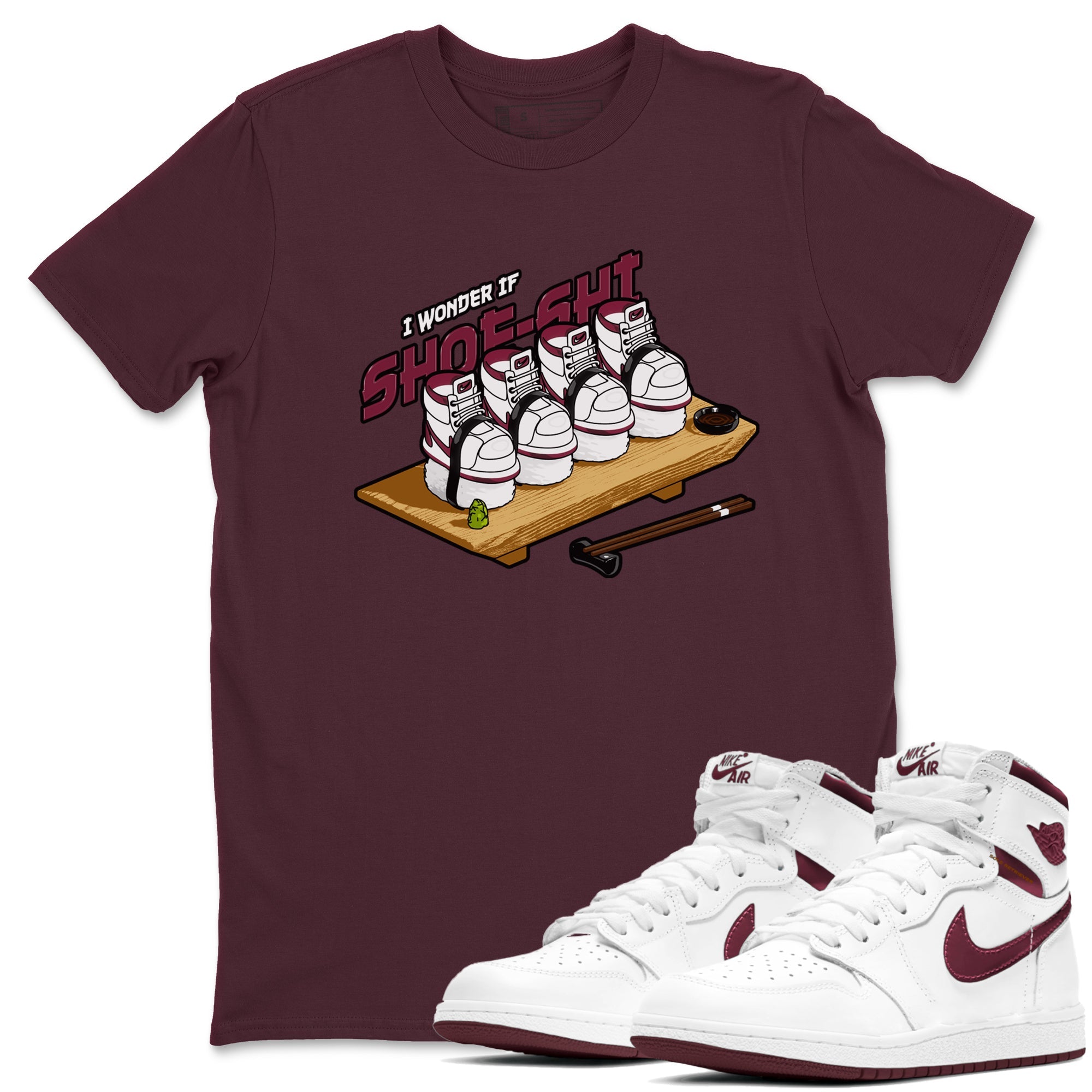 Shoe-Shi snkmatch Tee - Air Jordan 1 Metallic Burgundy