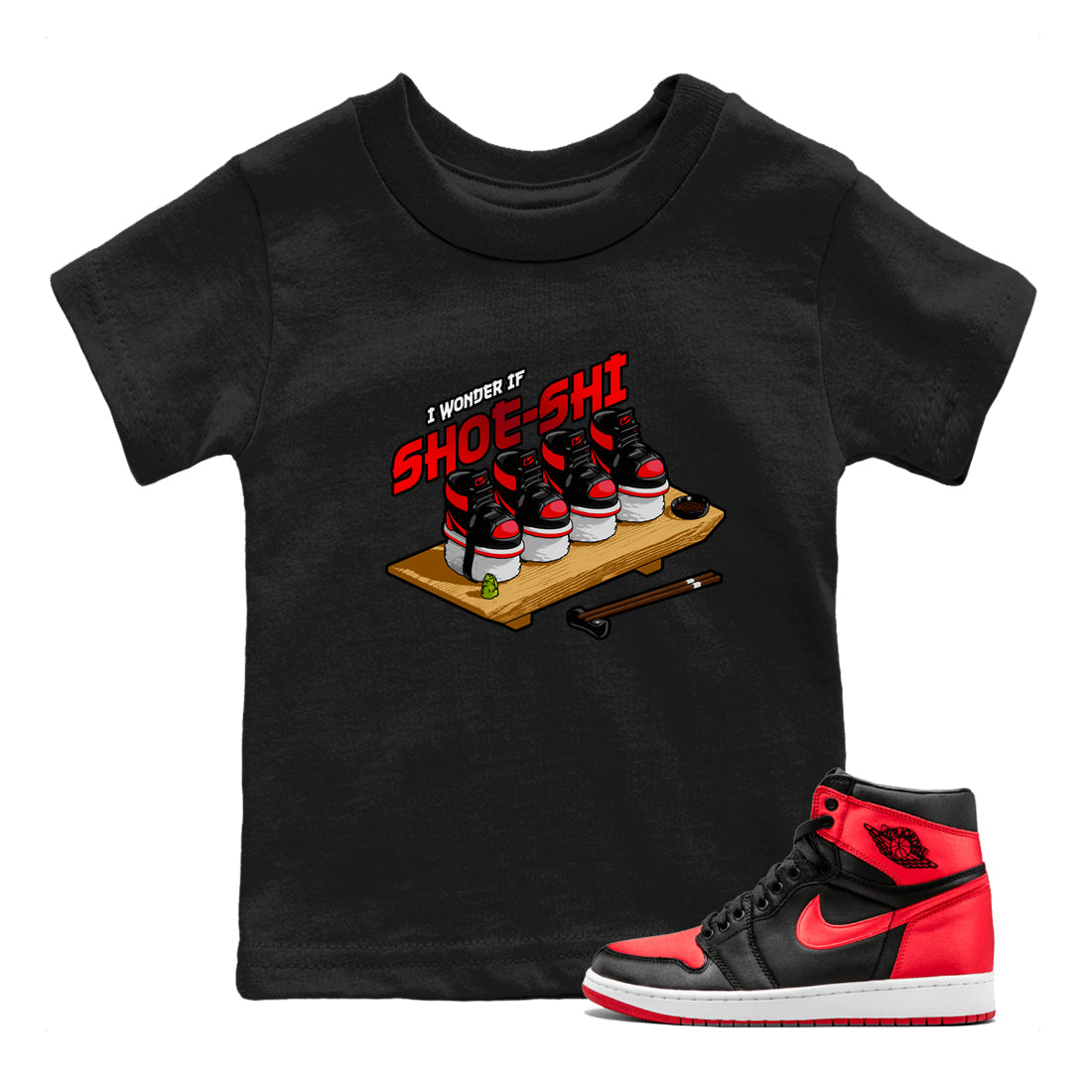 Shoe-Shi snkmatch Tee Kids - Air Jordan 1 Satin Bred