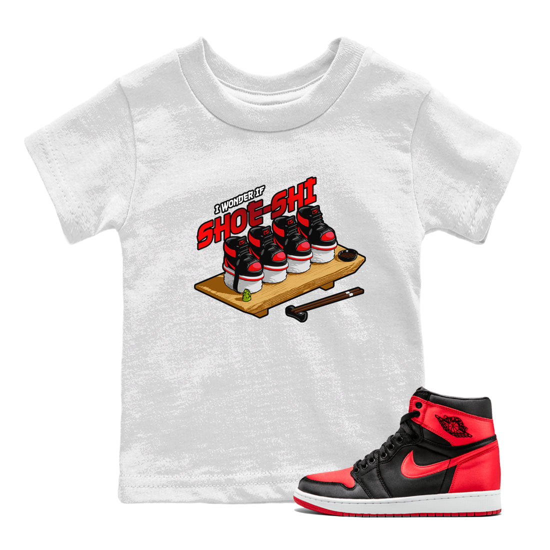 Shoe-Shi snkmatch Tee Kids - Air Jordan 1 Satin Bred