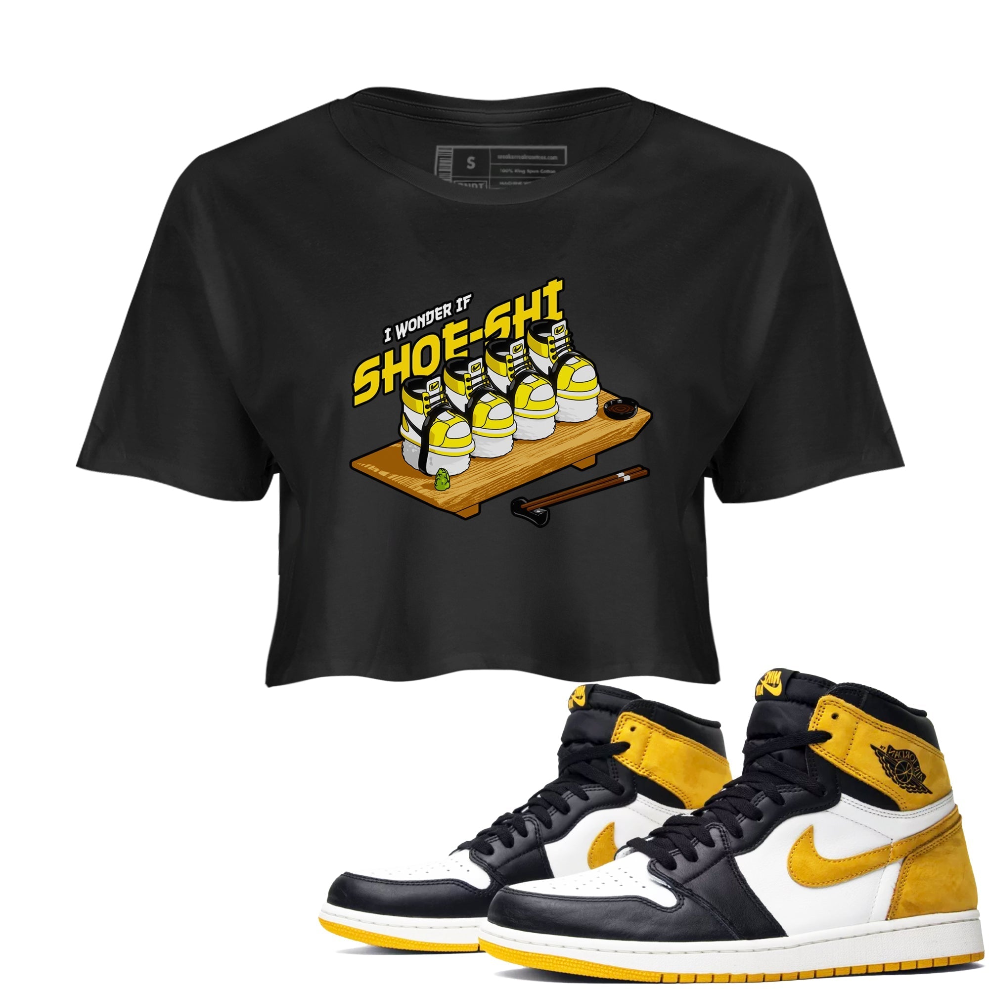Shoe-Shi snkmatch Women's Top - Air Jordan 1 Yellow Ochre