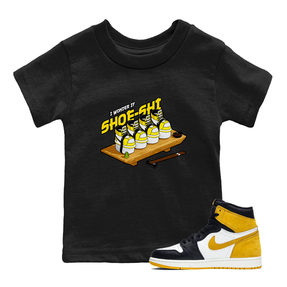Shoe-Shi snkmatch Tees Kids - Air Jordan 1 Yellow Ochre