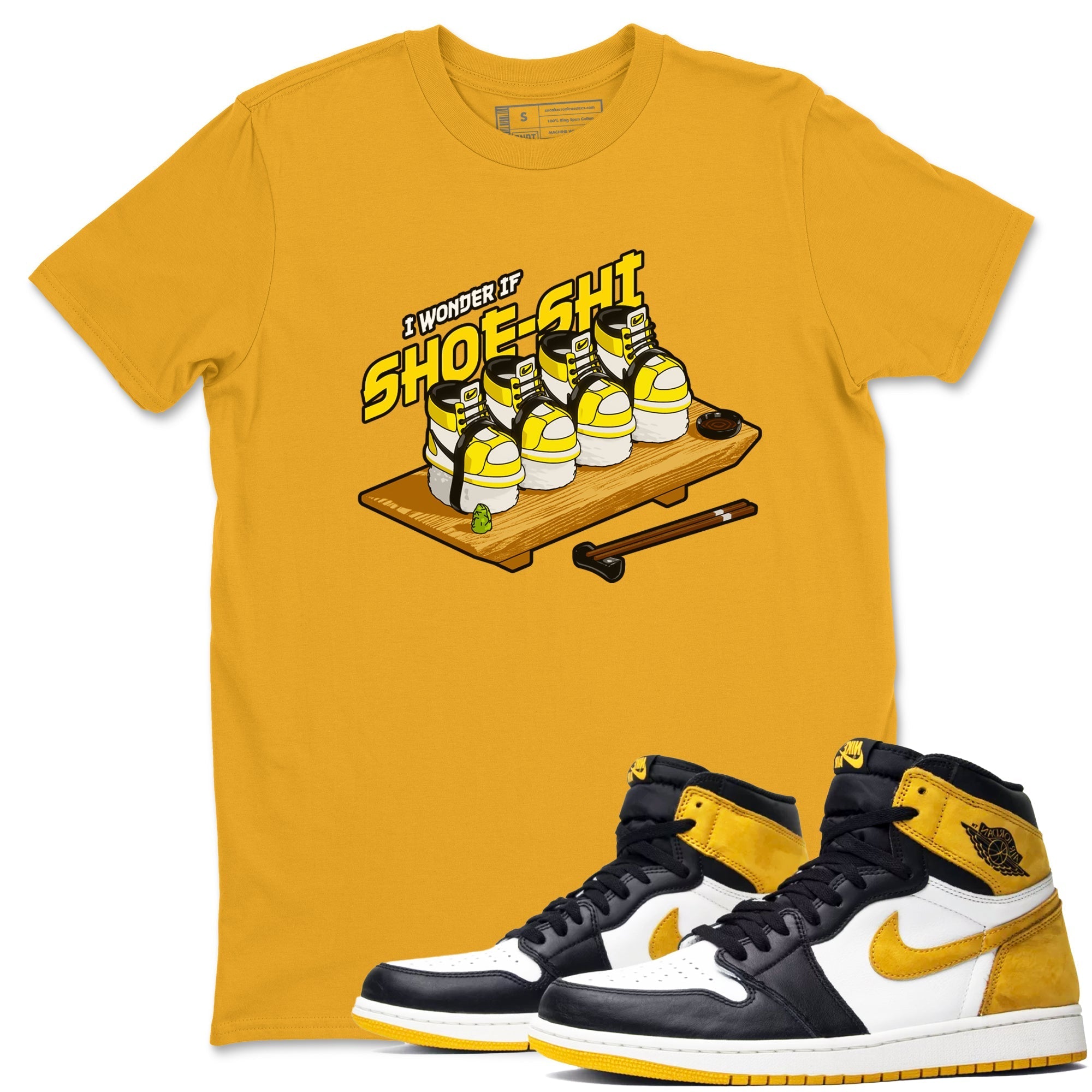 Shoe-Shi snkmatch Tees - Air Jordan 1 Yellow Ochre