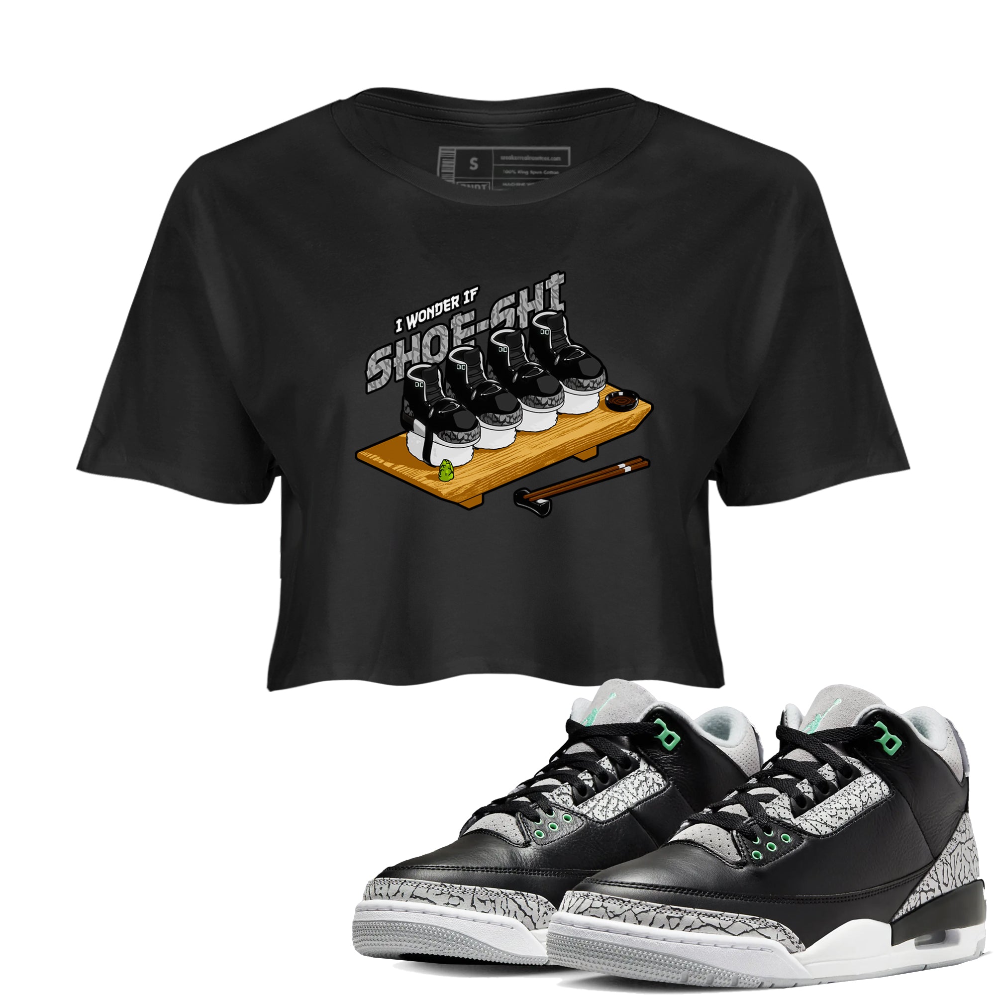 Shoe-Shi snkmatch Women's Top - Air Jordan 3 Green Glow