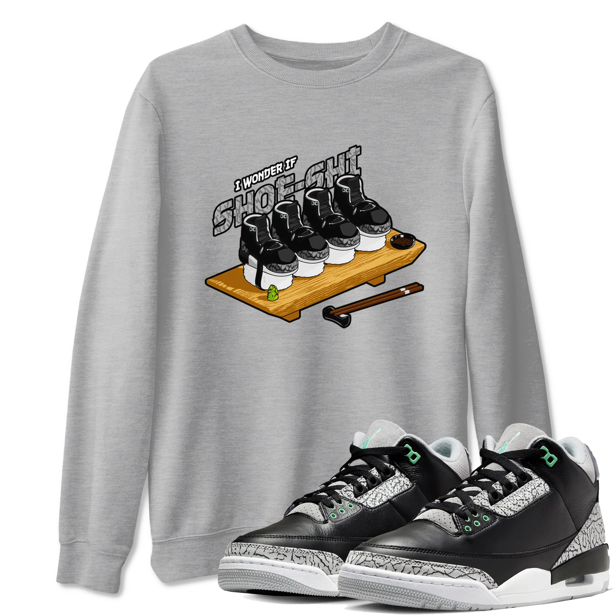 Shoe-Shi snkmatch Tees - Air Jordan 3 Green Glow