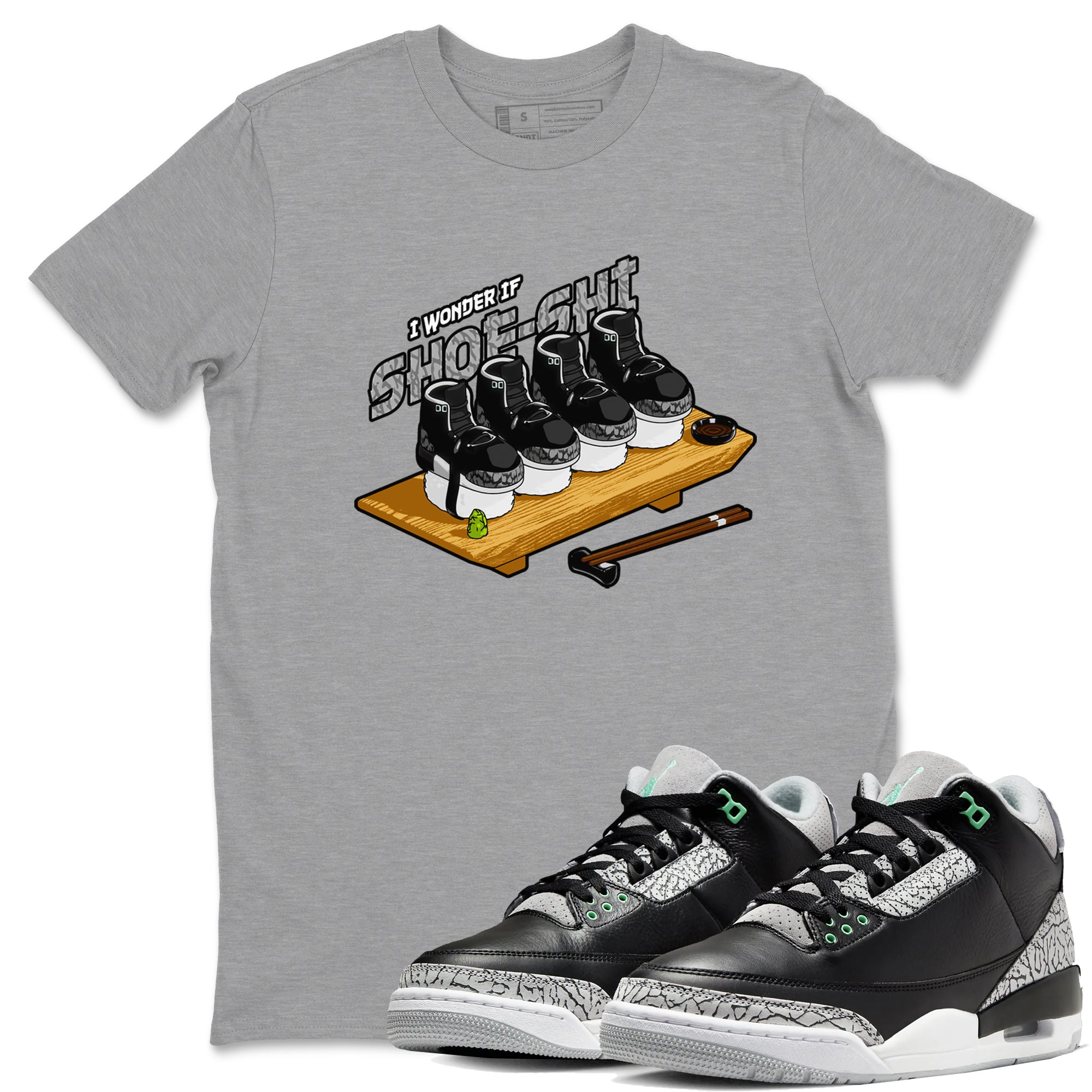 Shoe-Shi snkmatch Tees - Air Jordan 3 Green Glow