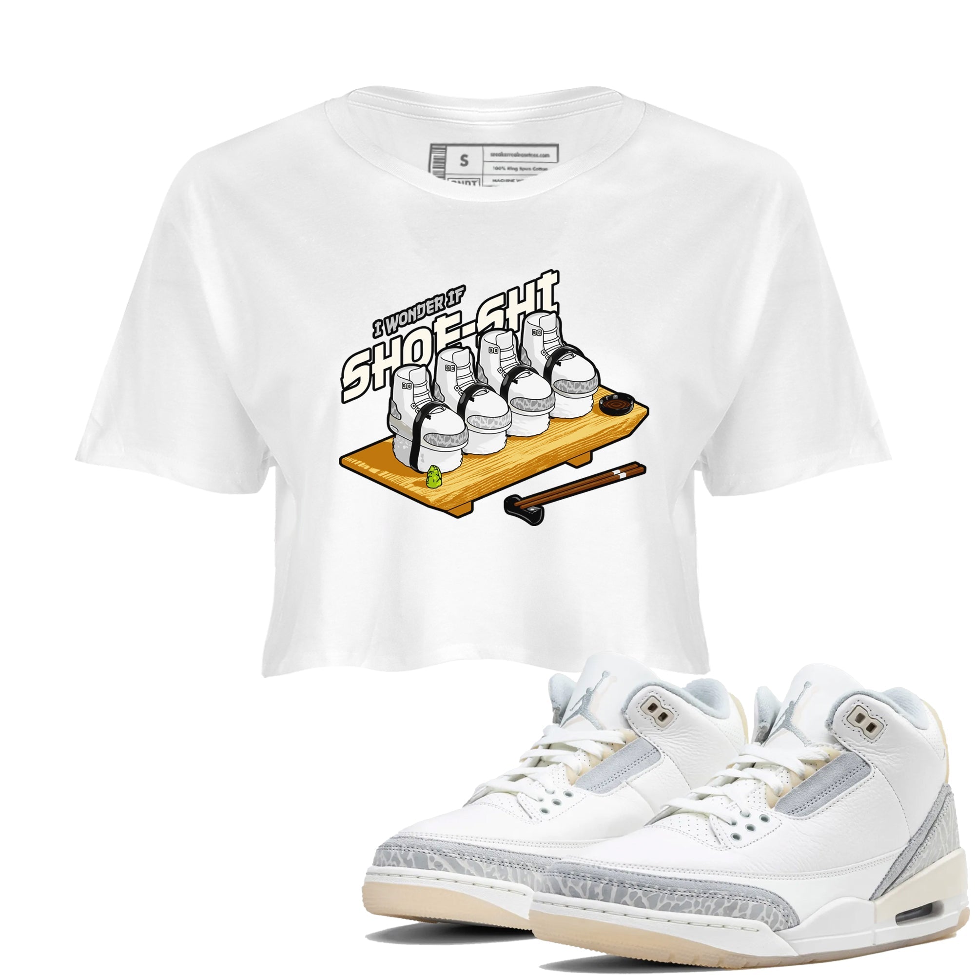 Shoe-Shi snkmatch Women's Top - Air Jordan 3 Ivory