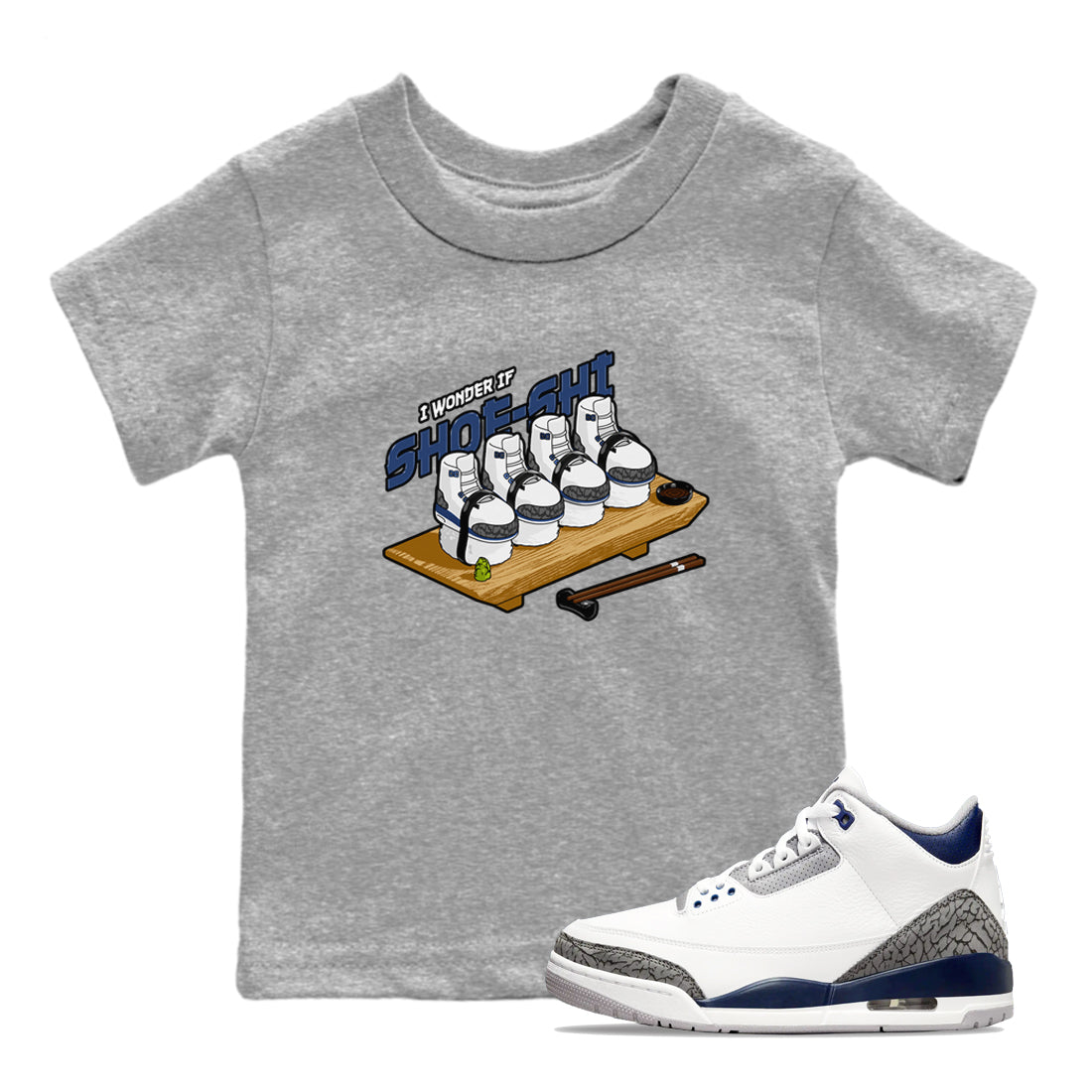 Shoe-Shi snkmatch Tees Kids - Air Jordan 3 Midnight Navy 2023