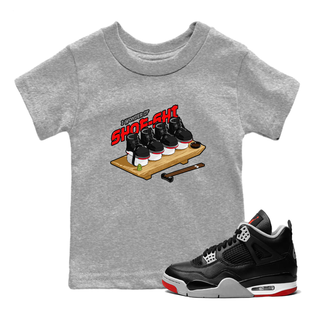 Shoe-Shi snkmatch Tee Kids - Air Jordan 4 Bred Reimagined
