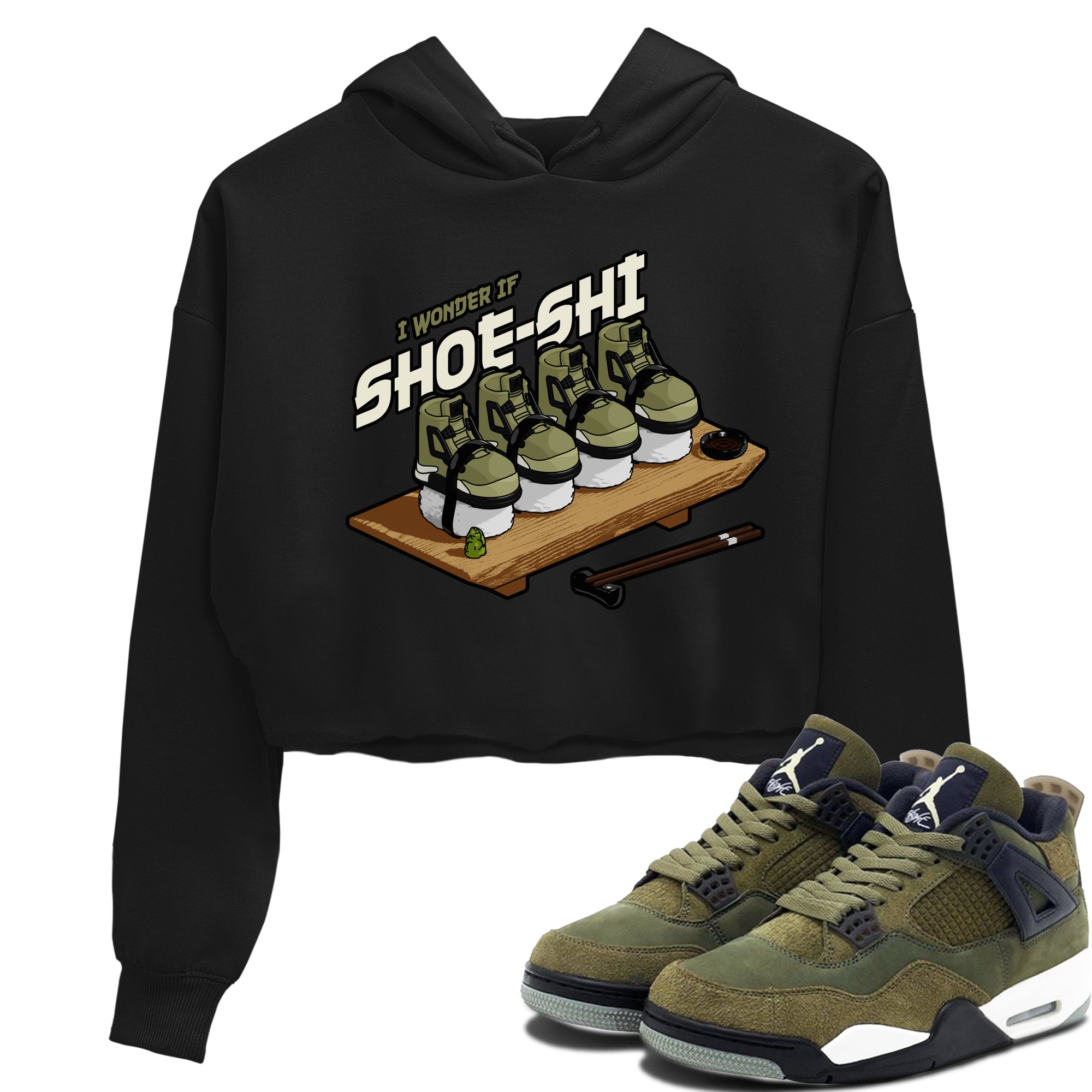 Shoe-Shi snkmatch Women's Top - Air Jordan 4 Medium Olive