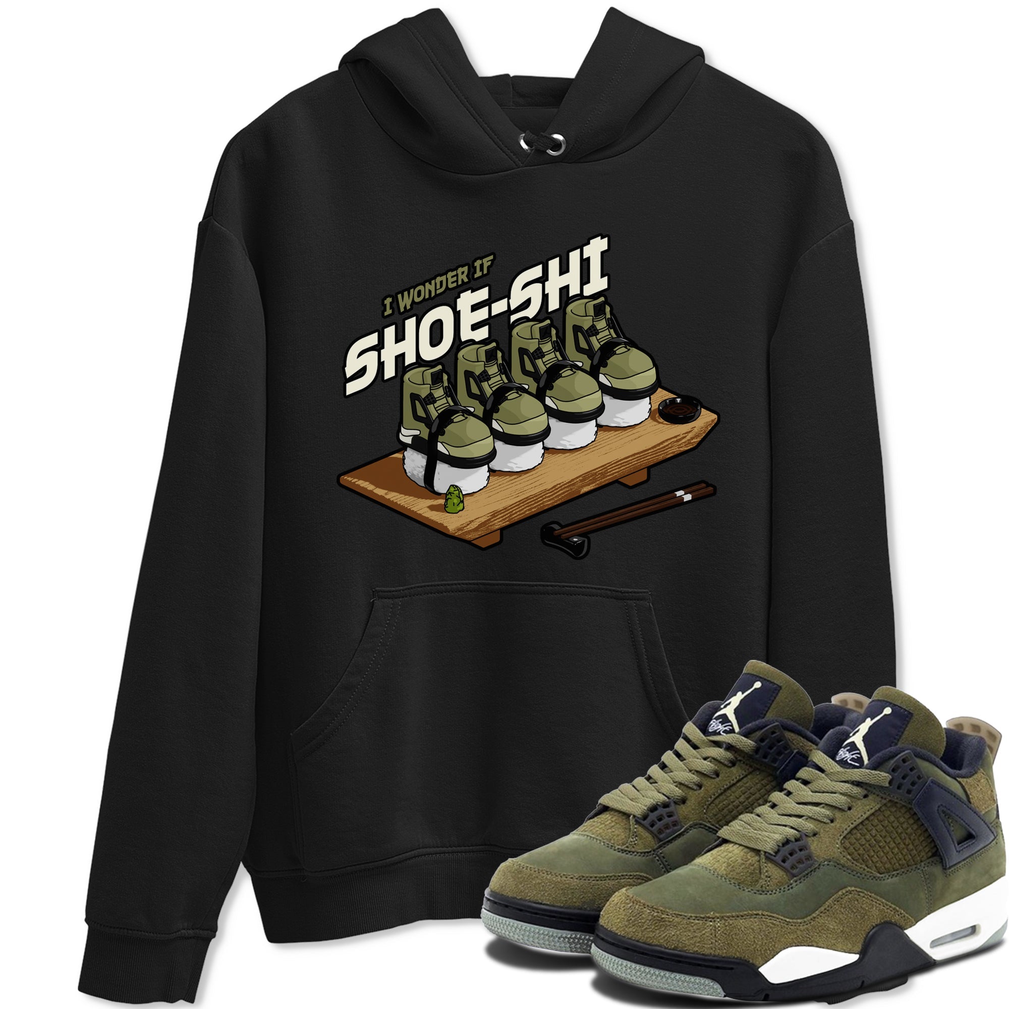 Shoe-Shi snkmatch Tee - Air Jordan 4 Medium Olive