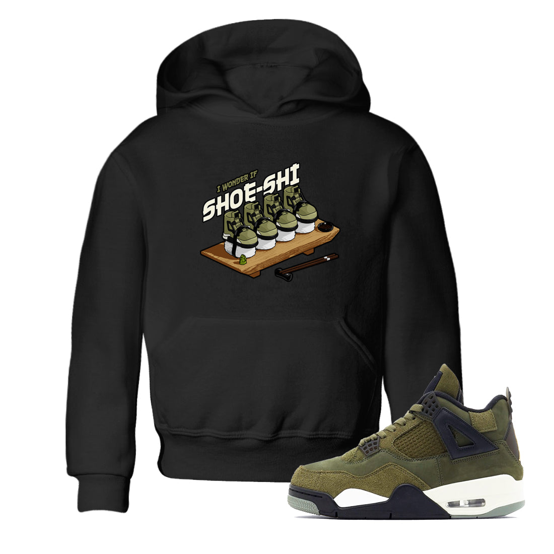 Shoe-Shi snkmatch Tee Kids - Air Jordan 4 Medium Olive