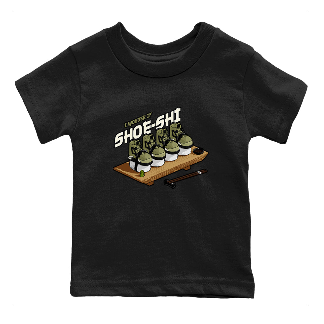 Shoe-Shi snkmatch Tee Kids - Air Jordan 4 Medium Olive