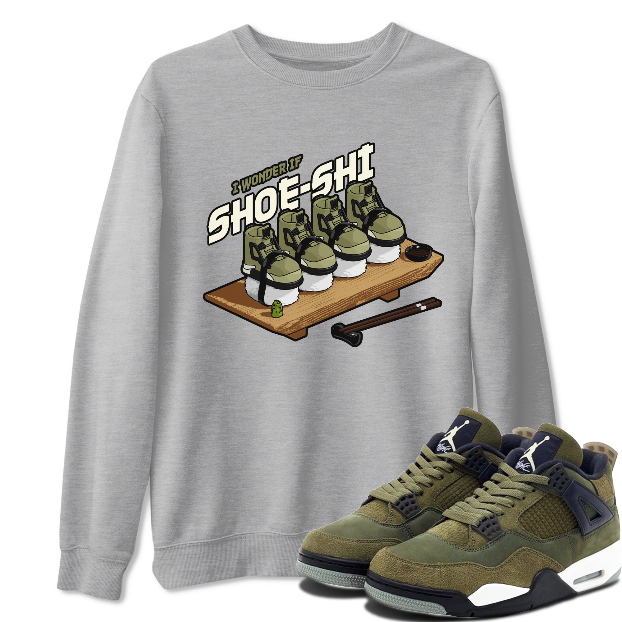 Shoe-Shi snkmatch Tee - Air Jordan 4 Medium Olive