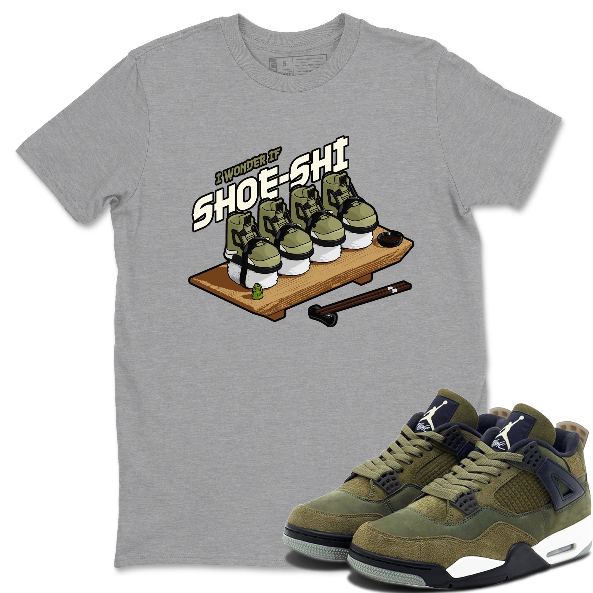 Shoe-Shi snkmatch Tee - Air Jordan 4 Medium Olive