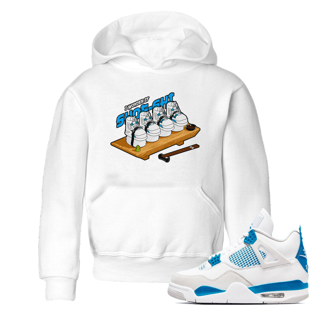 Shoe-Shi snkmatch Tees Kids - Air Jordan 4 Military Blue