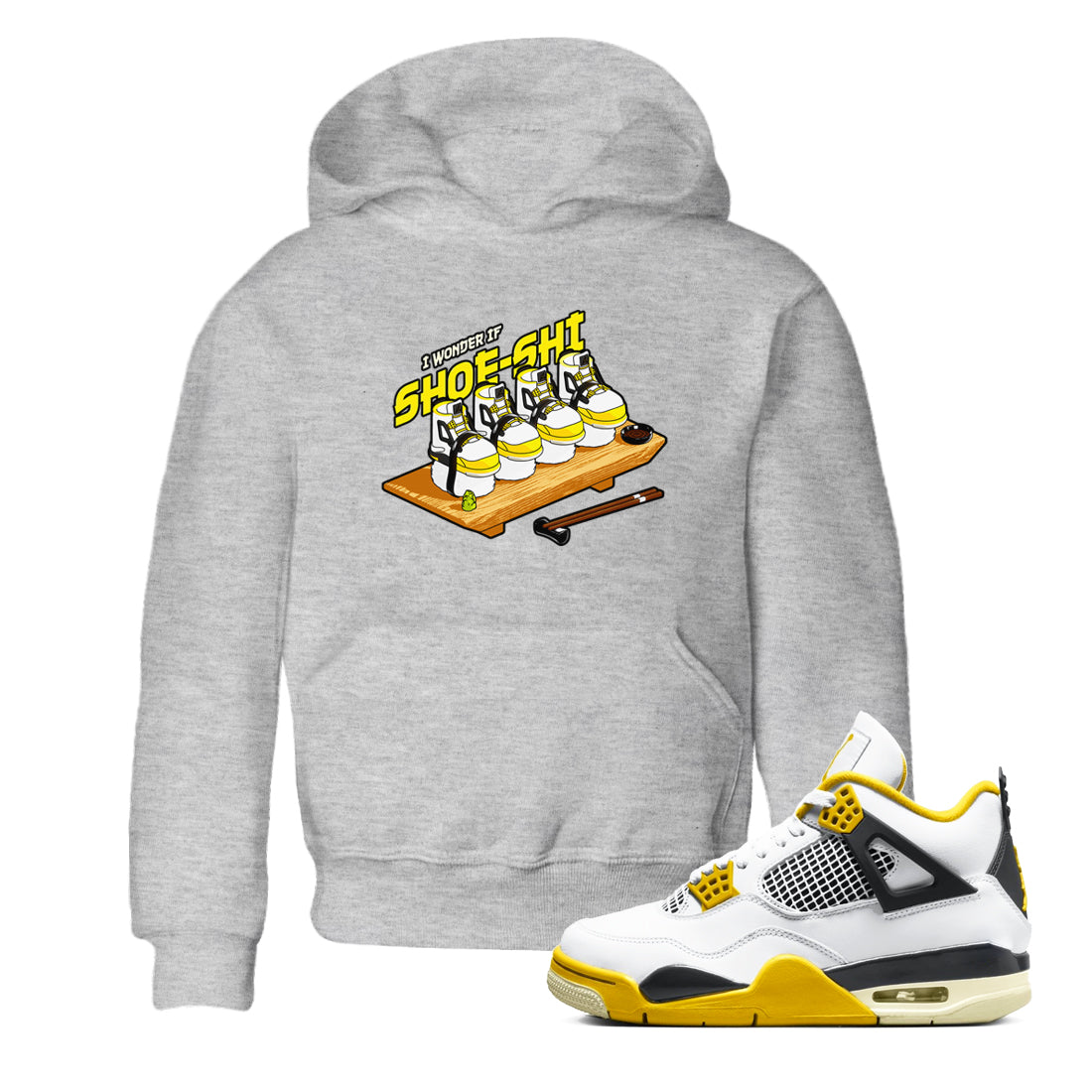 Shoe-Shi snkmatch Tees Kids - Air Jordan 4 Vivid Sulfur