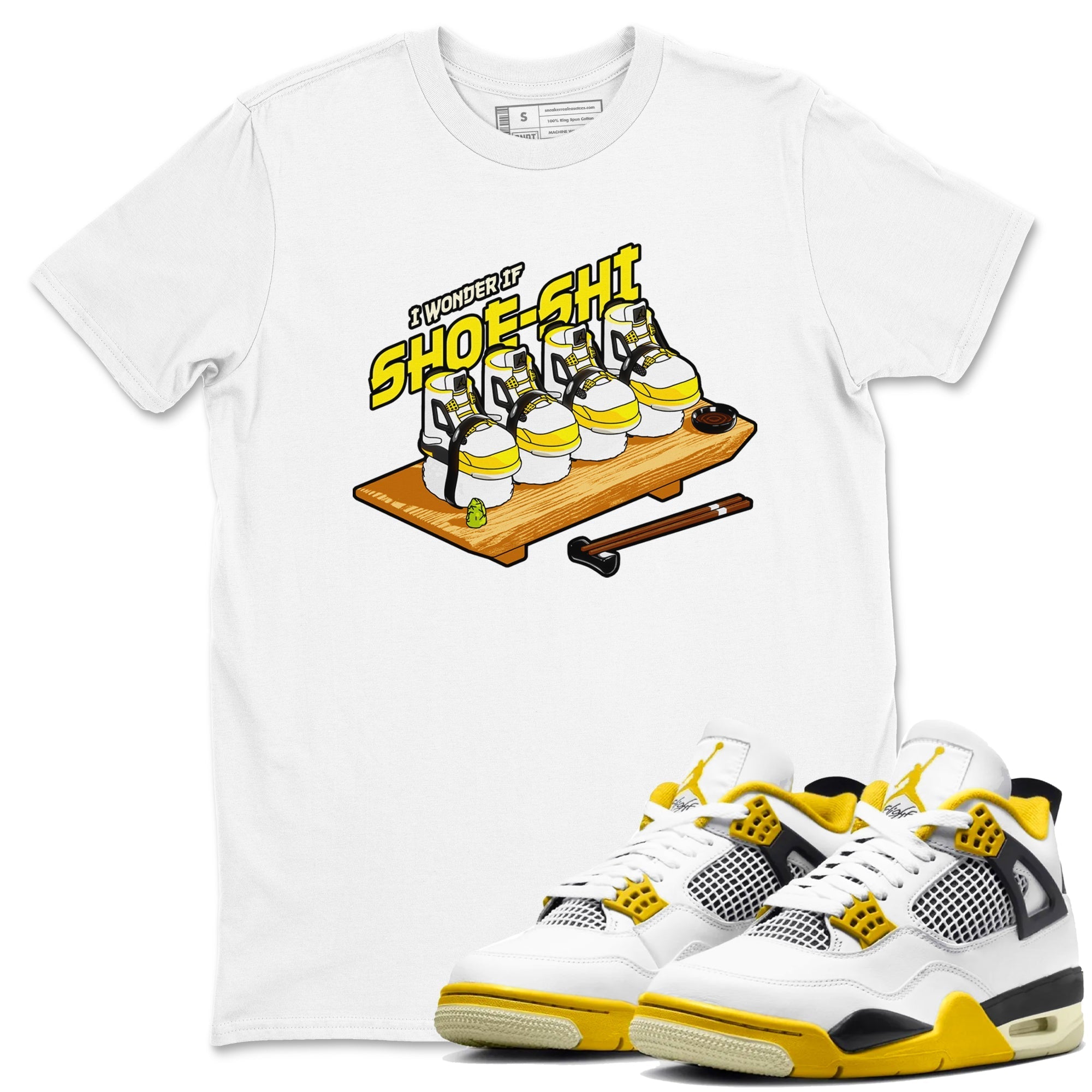 Shoe-Shi snkmatch Tees - Air Jordan 4 Vivid Sulfur