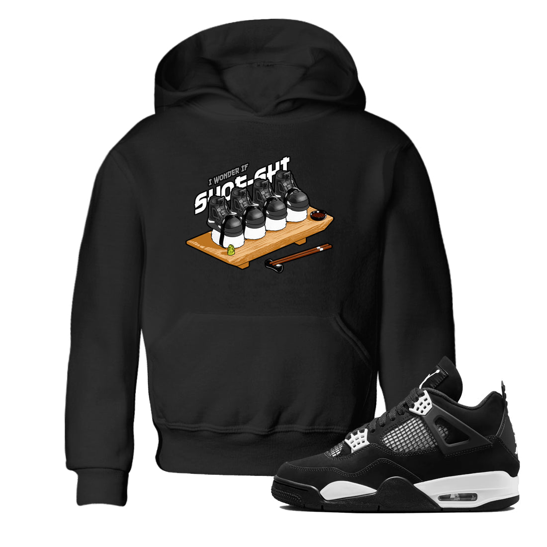 Shoe-Shi snkmatch Tees Kids - Air Jordan 4 White Thunder