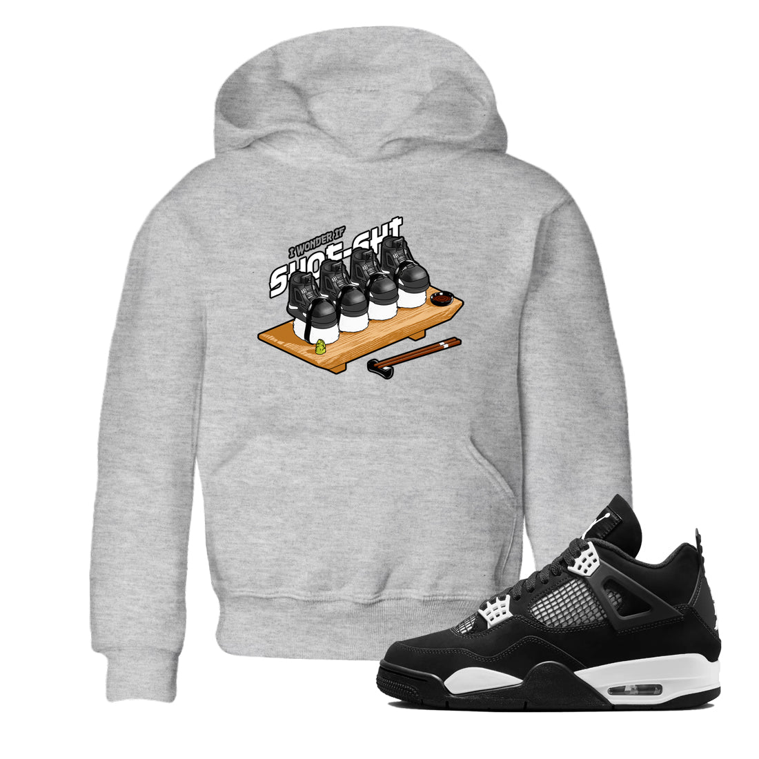 Shoe-Shi snkmatch Tees Kids - Air Jordan 4 White Thunder