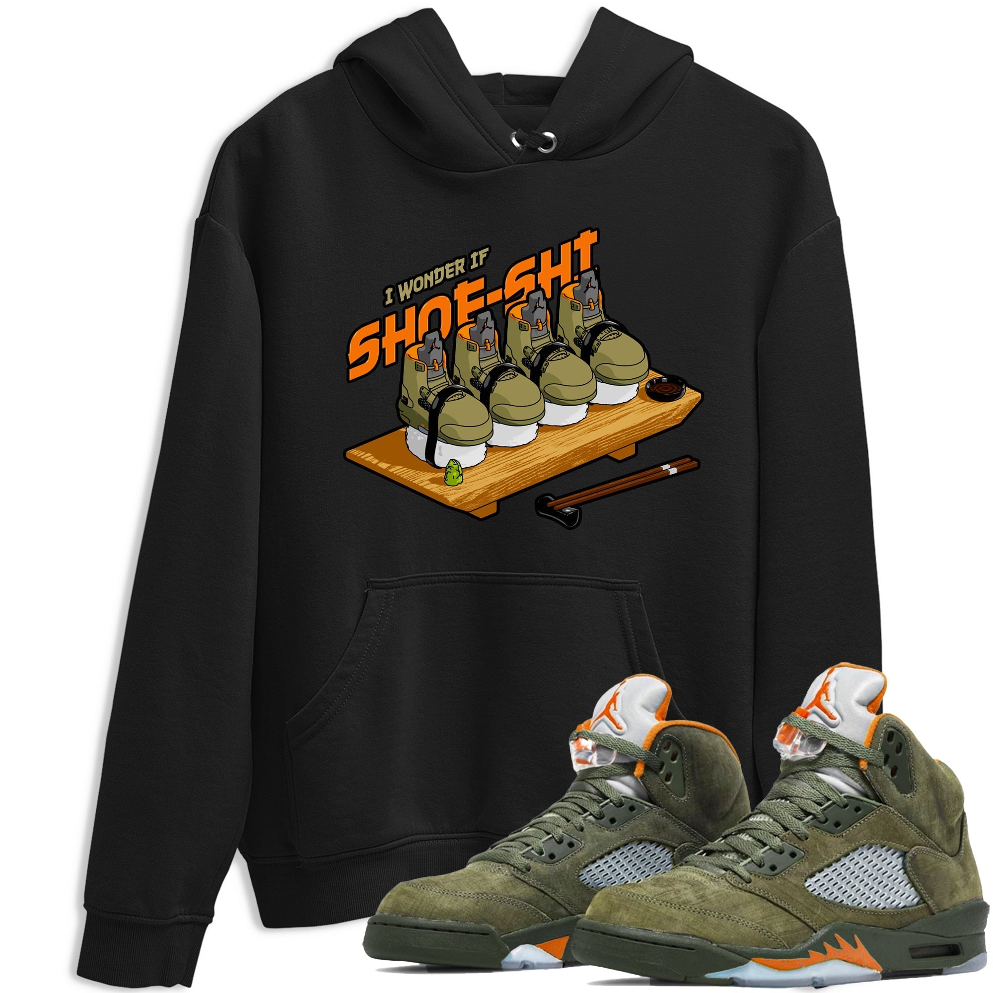 Shoe-Shi snkmatch Tees - Air Jordan 5 Olive