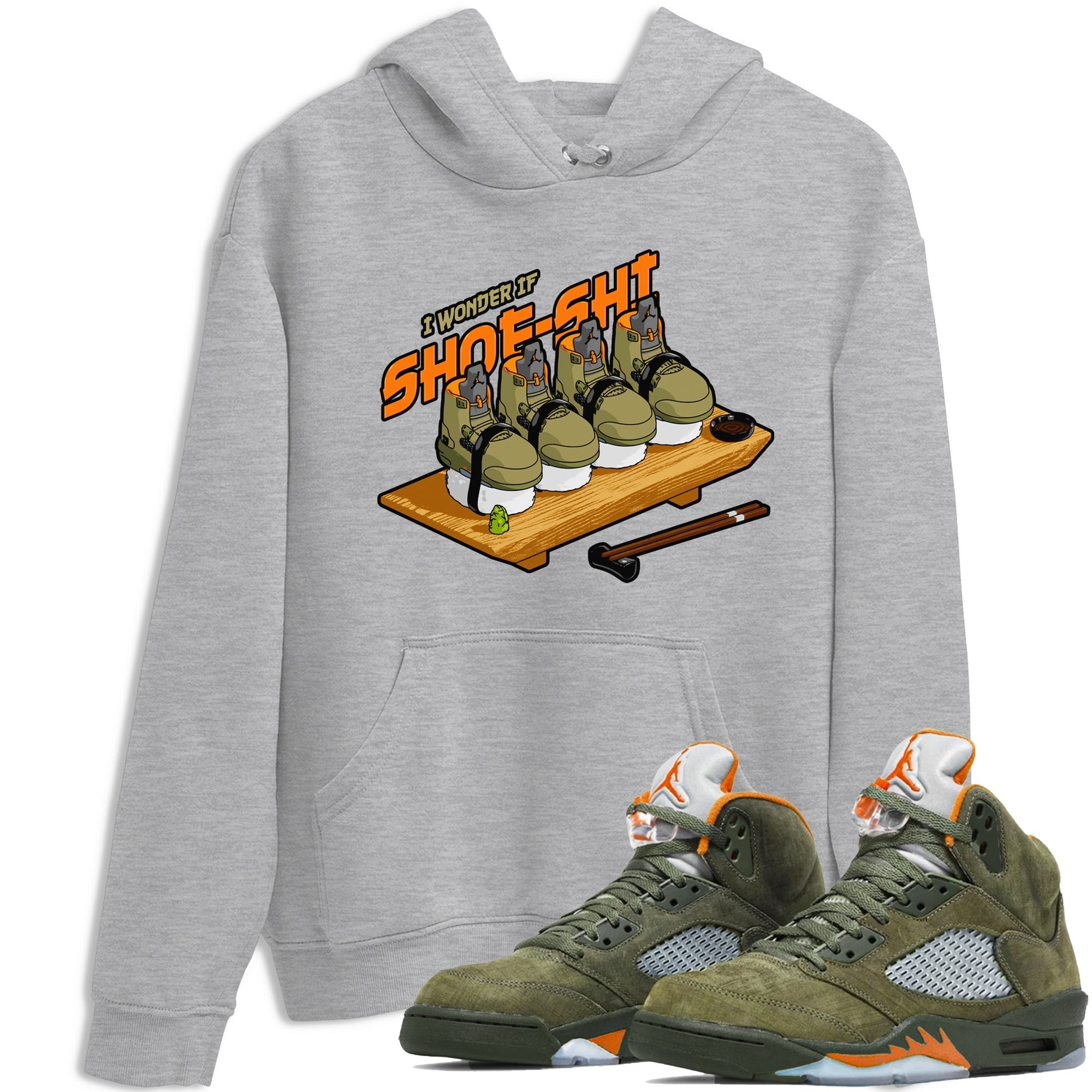 Shoe-Shi snkmatch Tees - Air Jordan 5 Olive