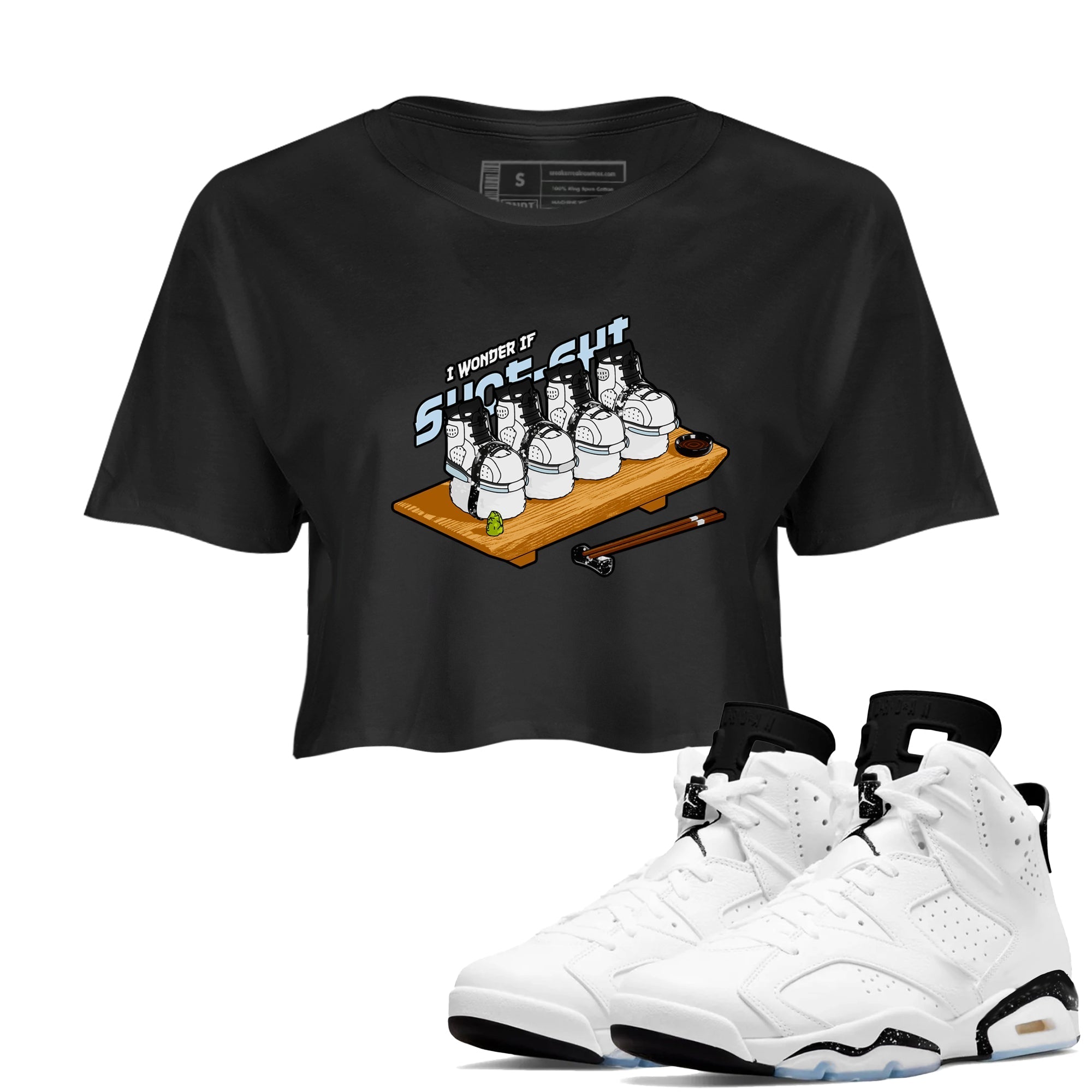 Shoe-Shi snkmatch Women's Top - Air Jordan 6 White Black