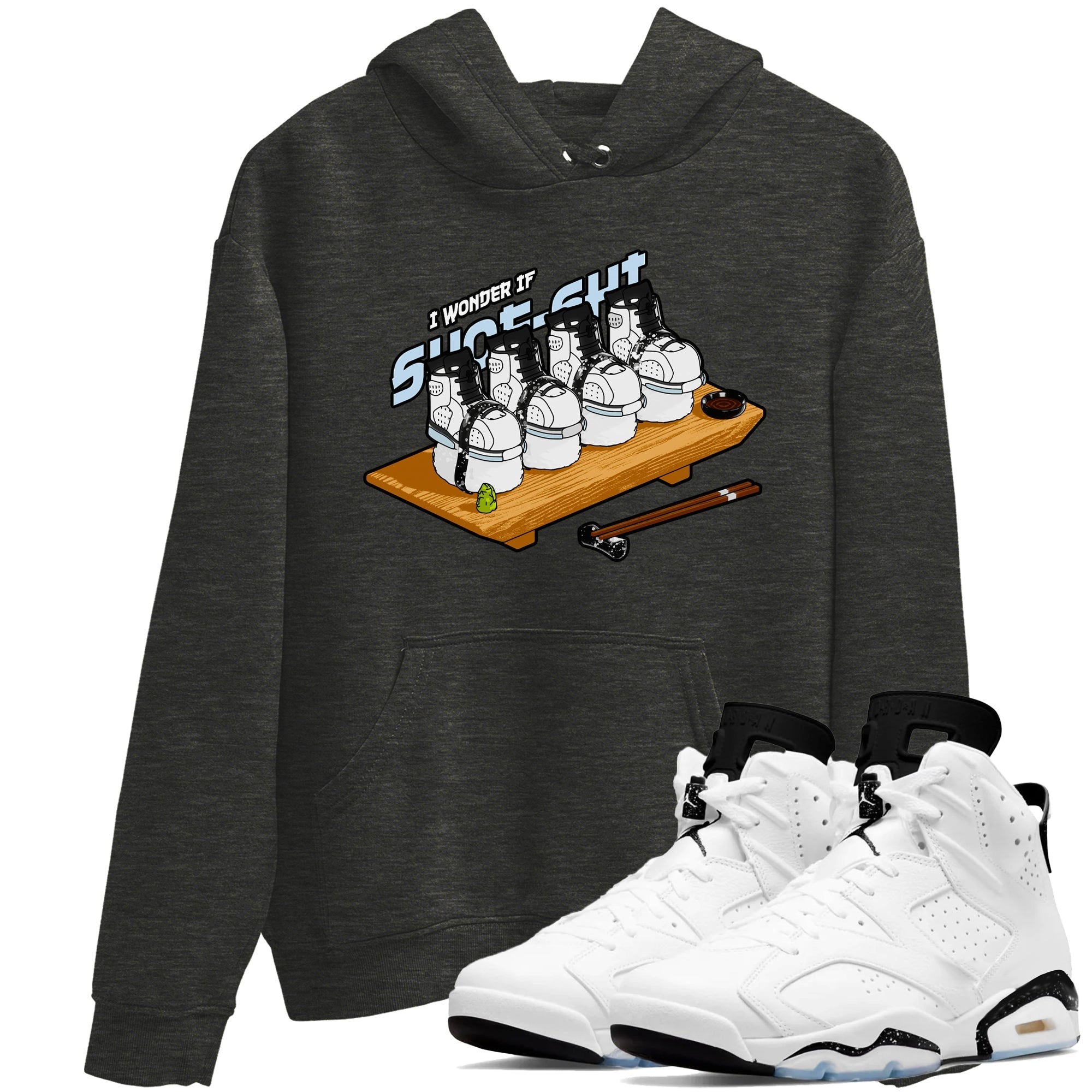 Shoe-Shi snkmatch Tees - Air Jordan 6 White Black