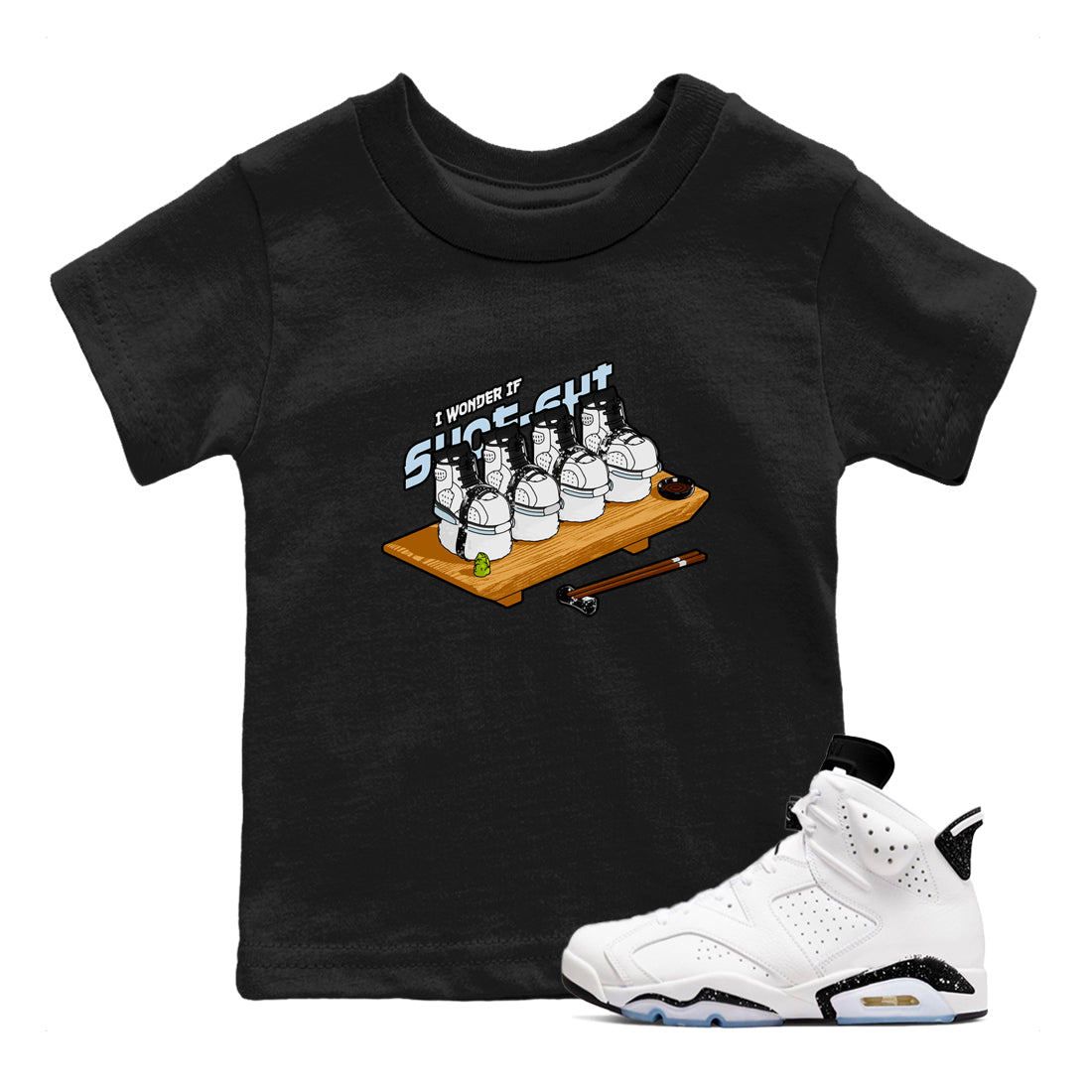 Shoe-Shi snkmatch Tees Kids - Air Jordan 6 White Black