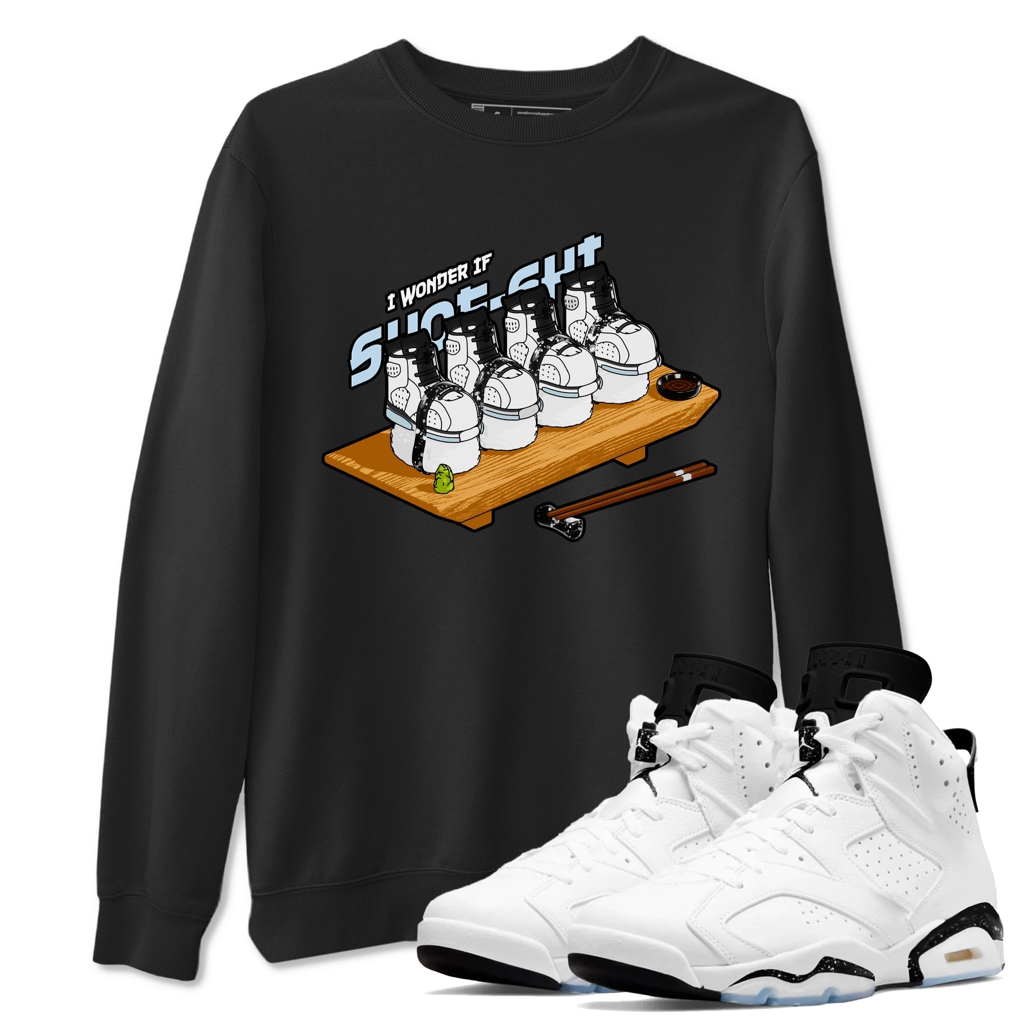 Shoe-Shi snkmatch Tees - Air Jordan 6 White Black
