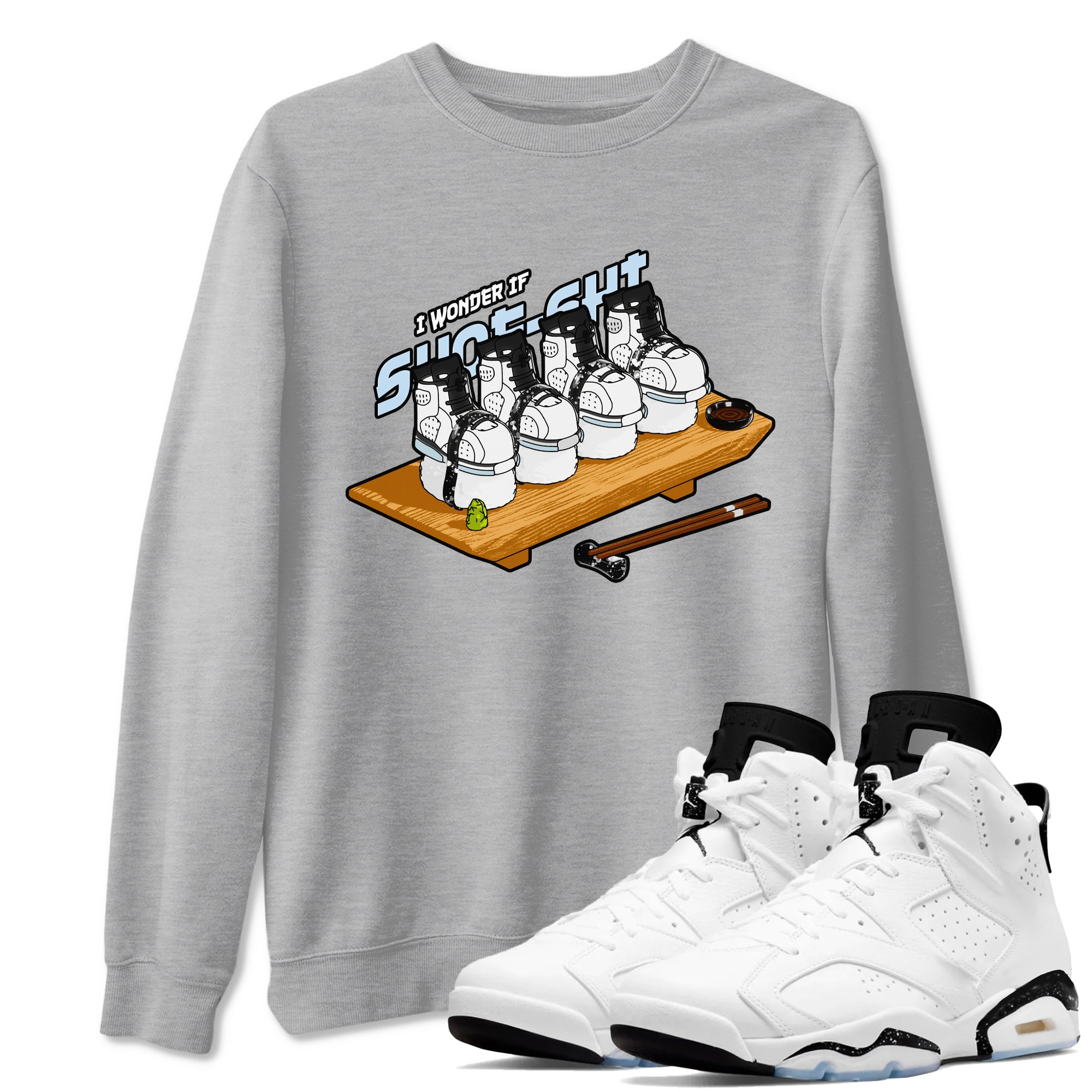 Shoe-Shi snkmatch Tees - Air Jordan 6 White Black