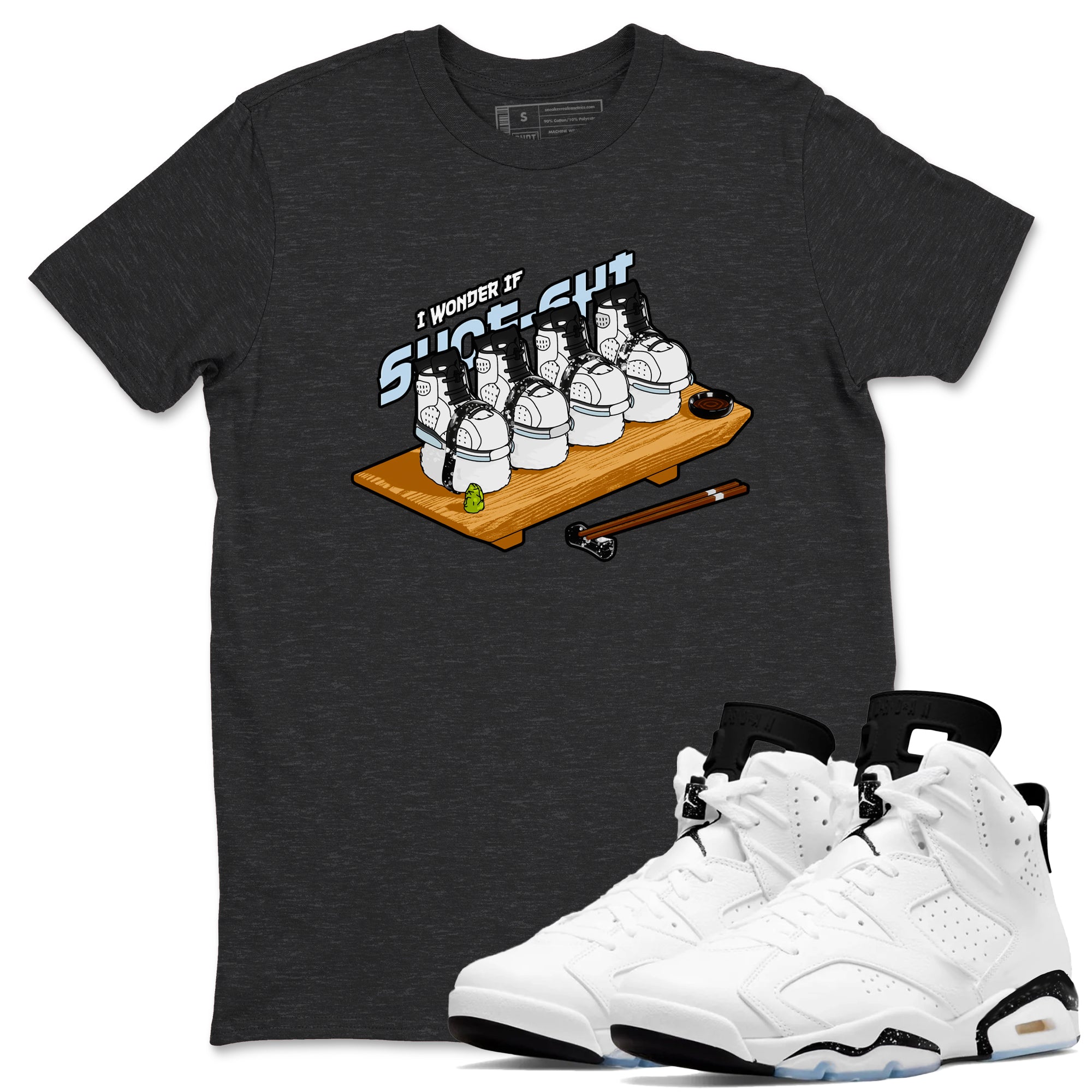 Shoe-Shi snkmatch Tees - Air Jordan 6 White Black