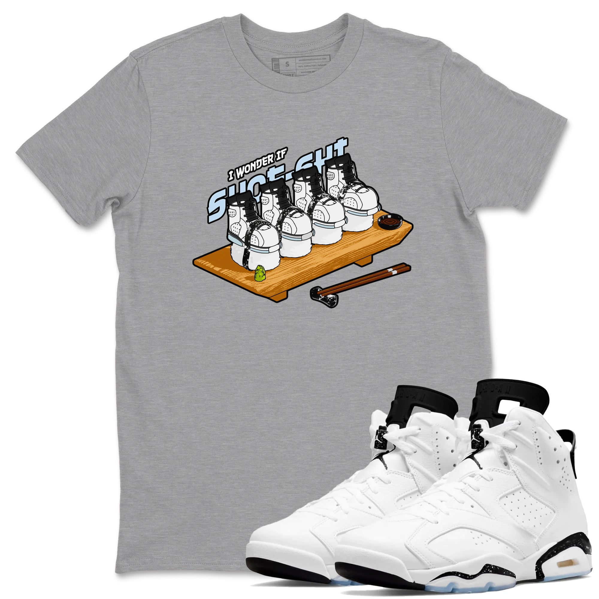 Shoe-Shi snkmatch Tees - Air Jordan 6 White Black