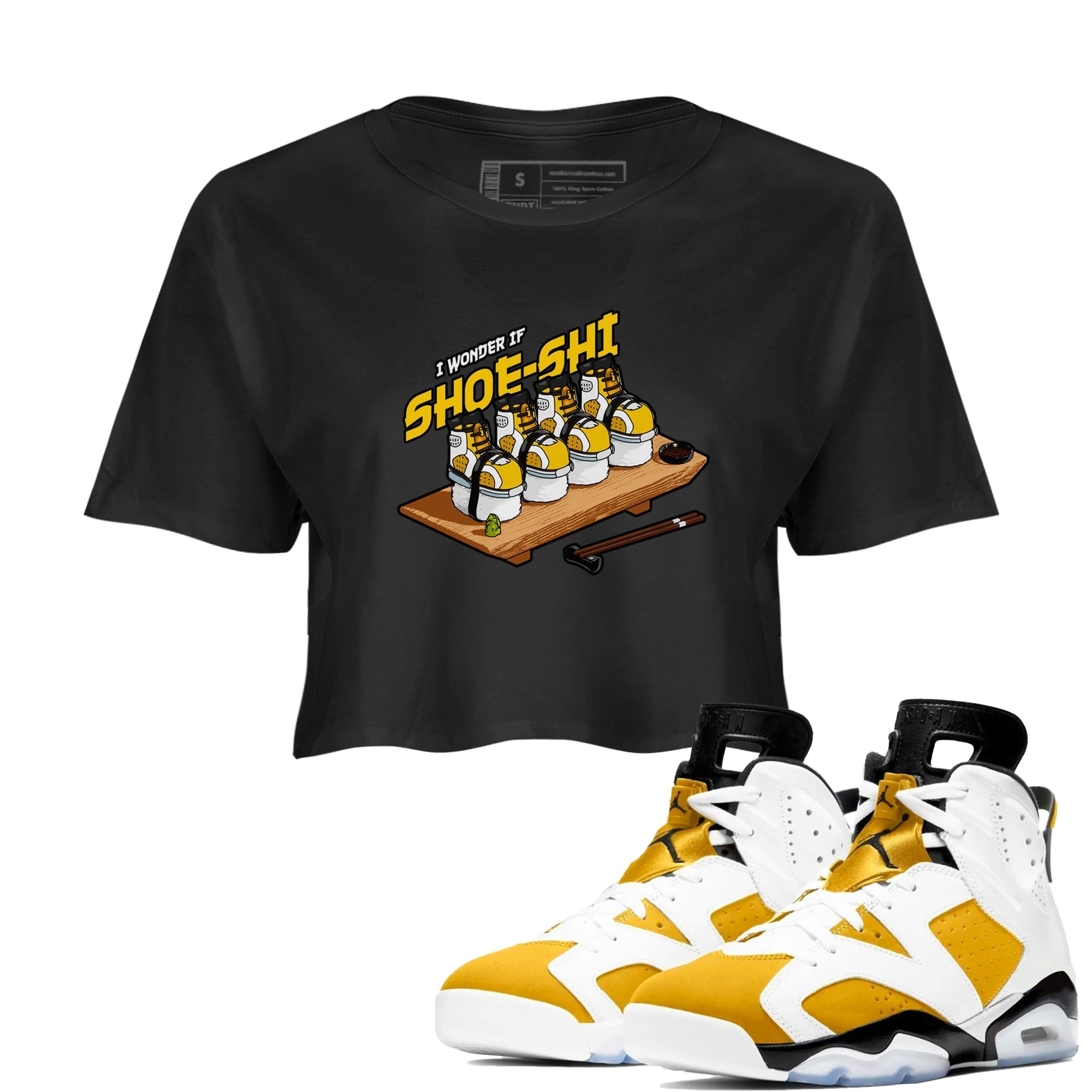 Shoe-Shi snkmatch Women's Top - Air Jordan 6 Yellow Ochre