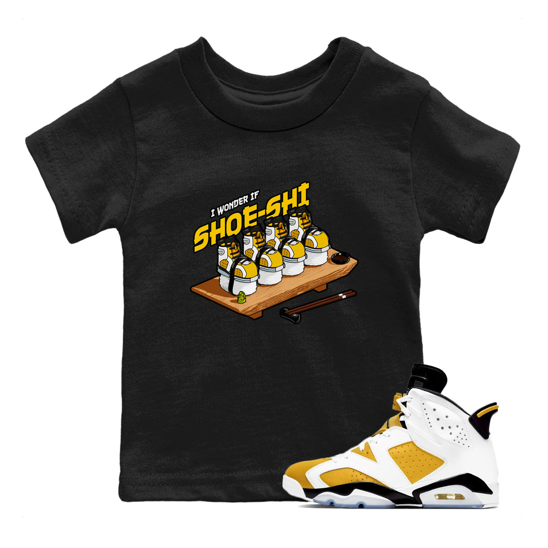 Shoe-Shi snkmatch Tee Kids - Air Jordan 6 Yellow Ochre