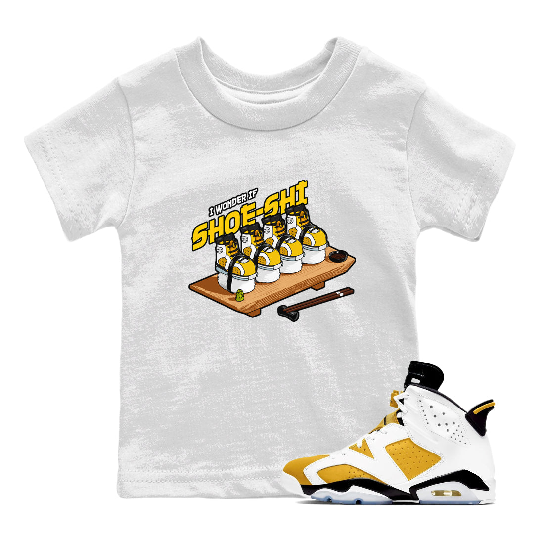 Shoe-Shi snkmatch Tee Kids - Air Jordan 6 Yellow Ochre